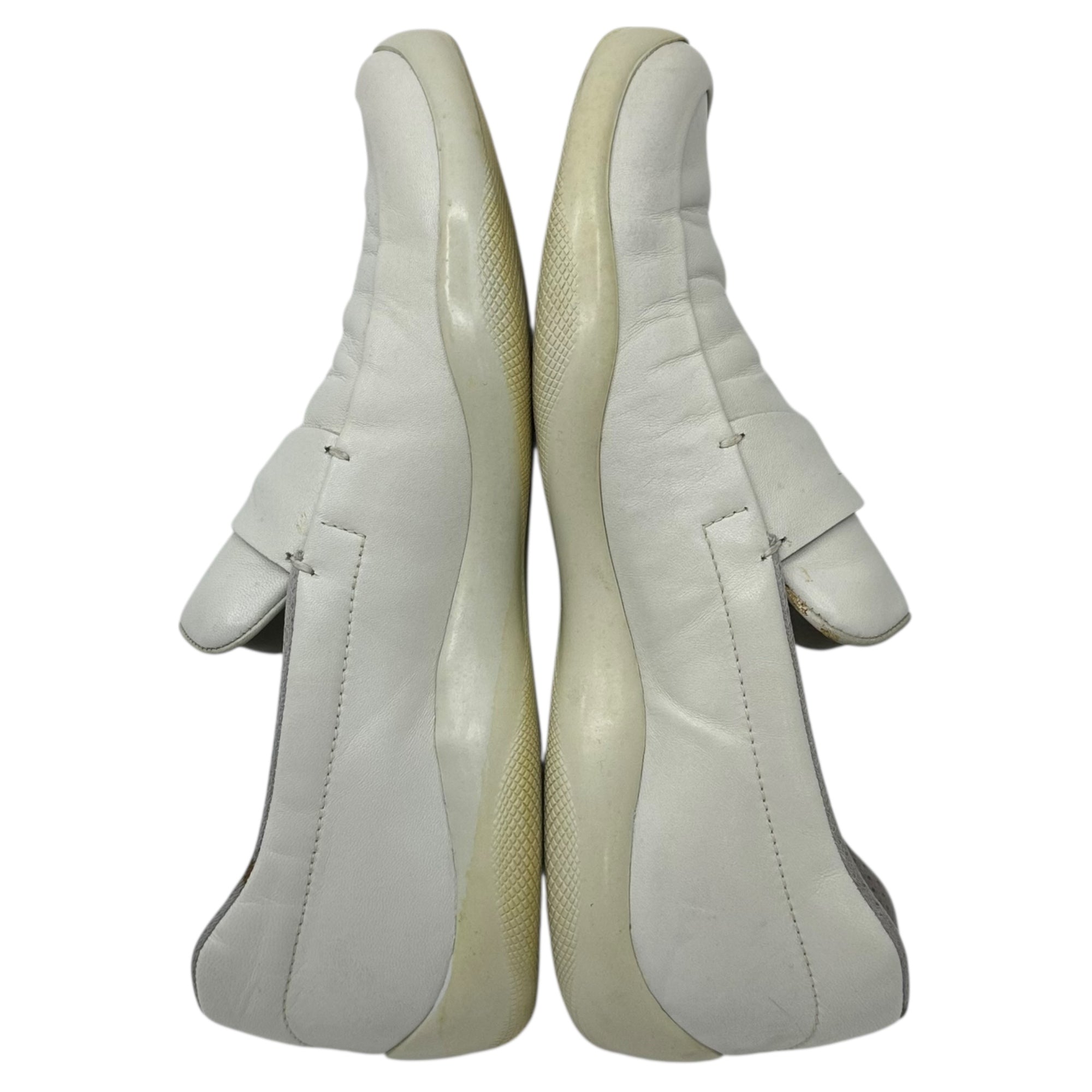 PRADA SPORT(プラダスポーツ) 00's America's Cup Leather Loafers アメリカズ カップ レザー ローファー 8(27cm~27.5cm程度) ホワイト Y2K スニーカー