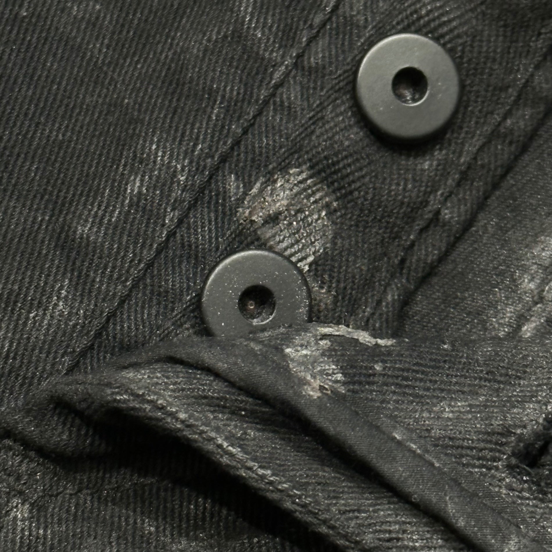 11 BY BORIS BIDJAN SABERI(イレブンバイボリスビジャンサベリ) Slim-Fit Coated Denim Pants タイトフィット コーティング デニム パンツ S ブラック バナナカット