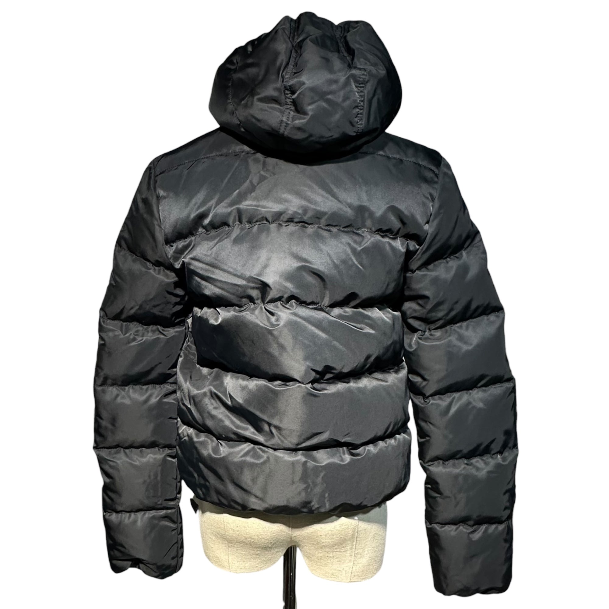 COMME des GARCONS JUNYA WATANABE MAN PINK(コムデギャルソンジュンヤワタナベマンピンク) 11AW × DUVETICA Hooded MA-1 Down Jacket デュベティカ コラボ フーデッド MA-1 ダウン ジャケット UH-J015 M ブラック×オレンジ AD2011