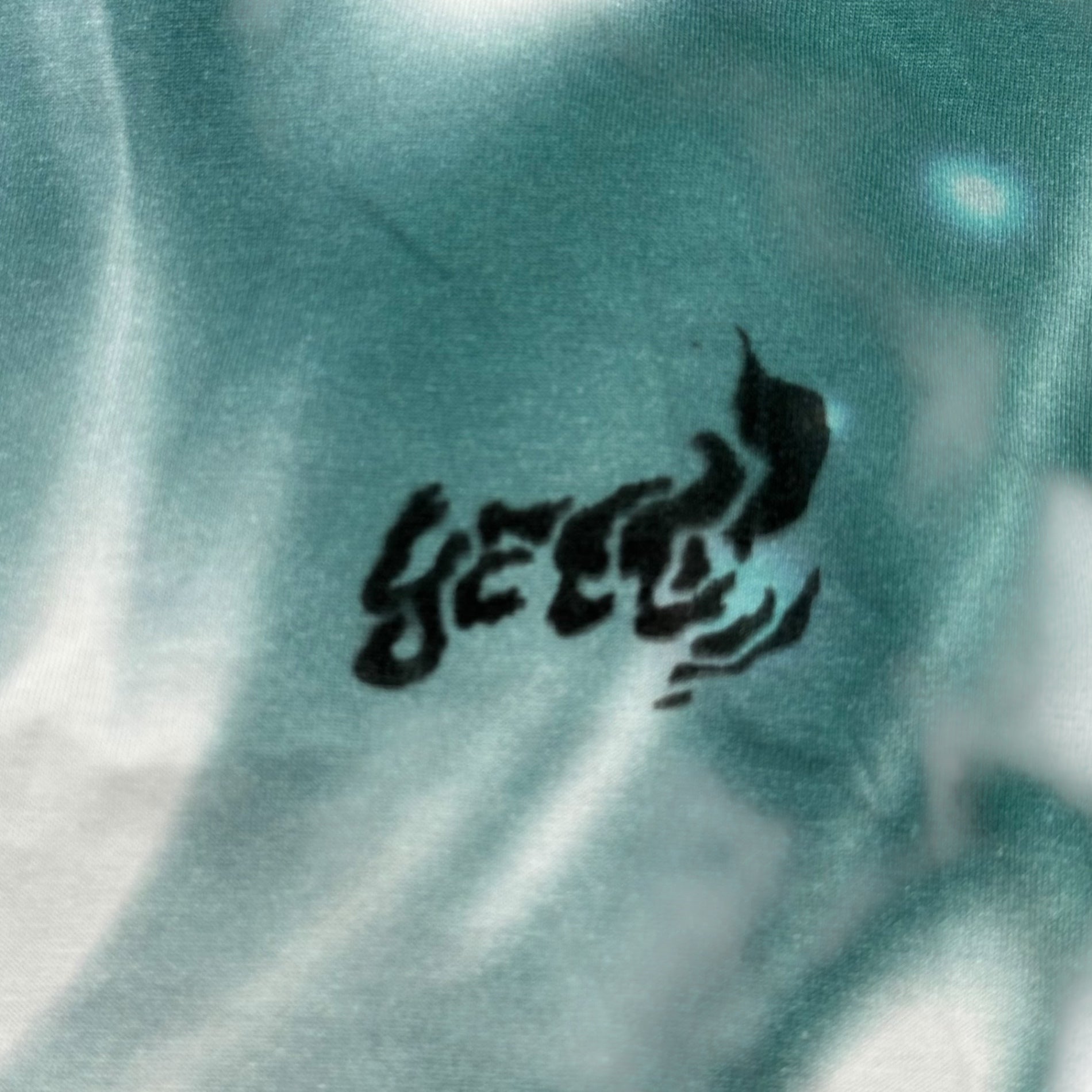 Gerrit Jacob(ジェリット ジェイコブ) Print T-SHIRT プリント Tシャツ XL ブルー×ブラック