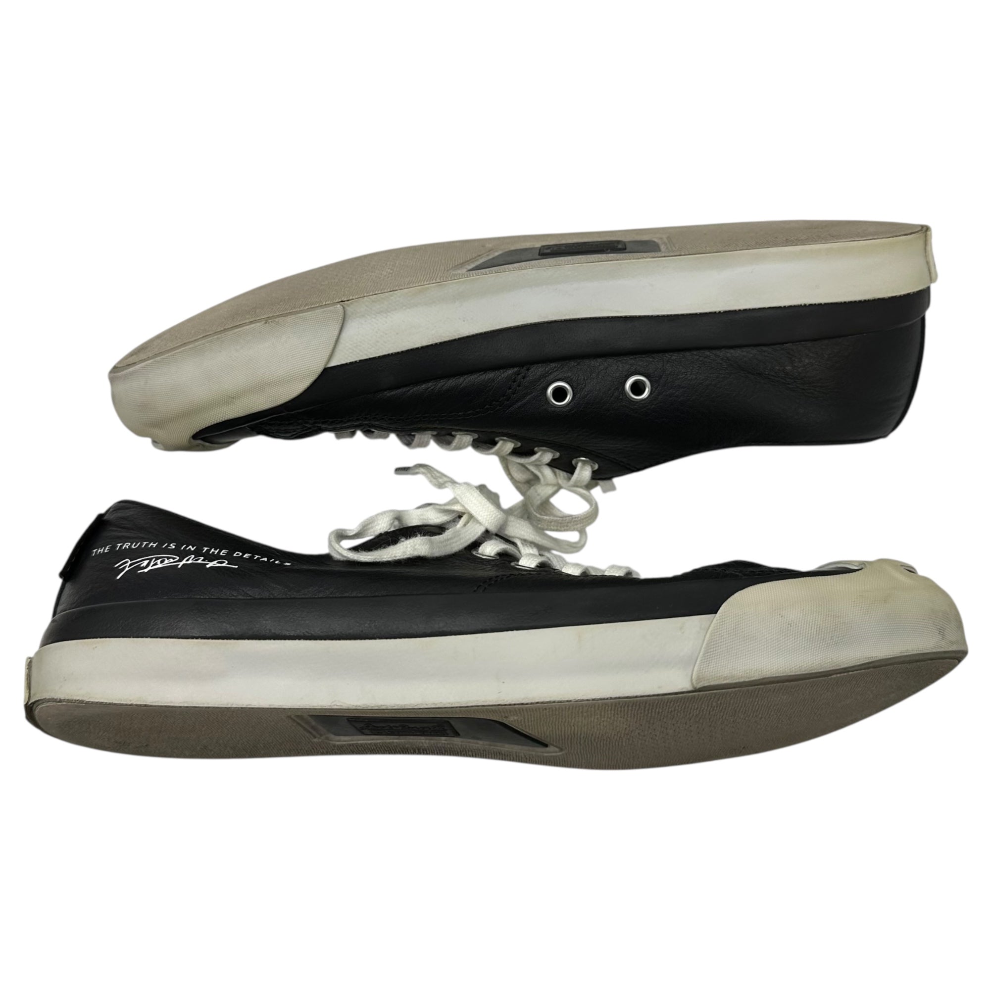 DENHAM×CONVERSE(デンハム×コンバース) LEATHER JACK PURCELL レザー ジャックパーセル ローカット スニーカー 1CL873 27.0cm ブラック