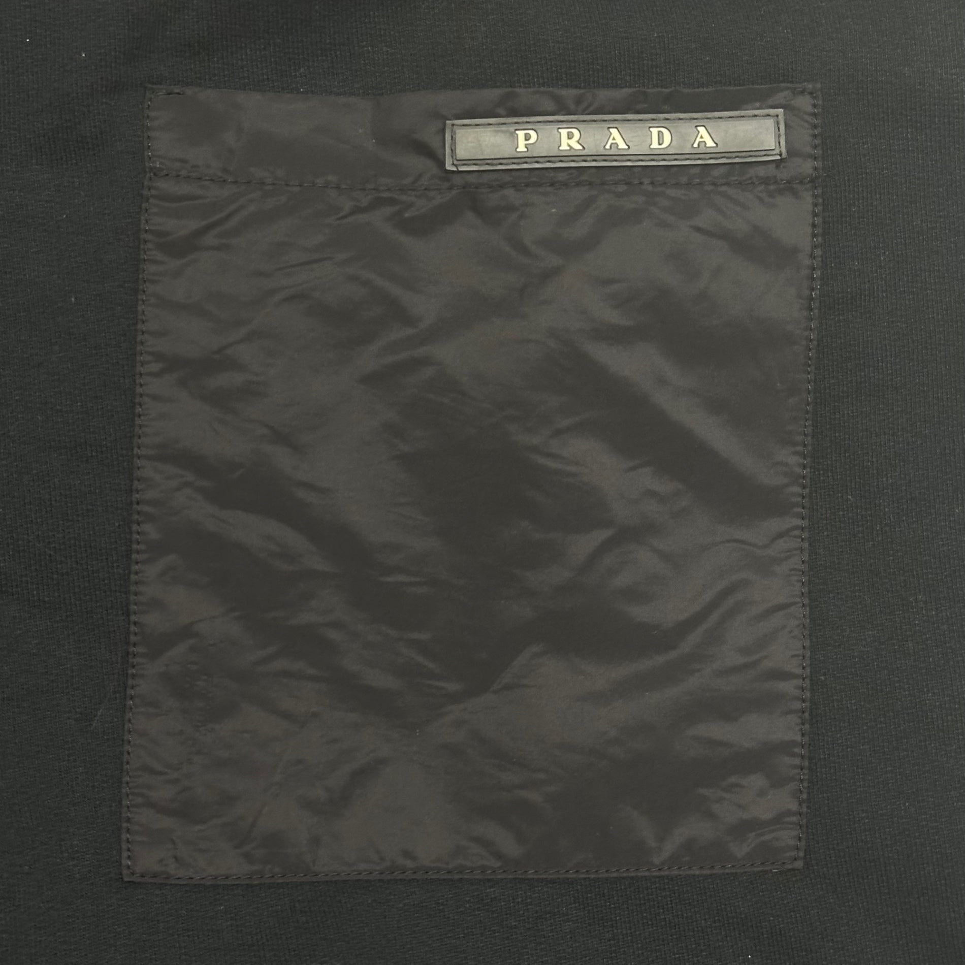 PRADA(プラダ) 2021SS Nylon Pockets Cotton Fleece Sweatpants ナイロン ポケット コットンフリース スウェット パンツ SJP294 S ブラック