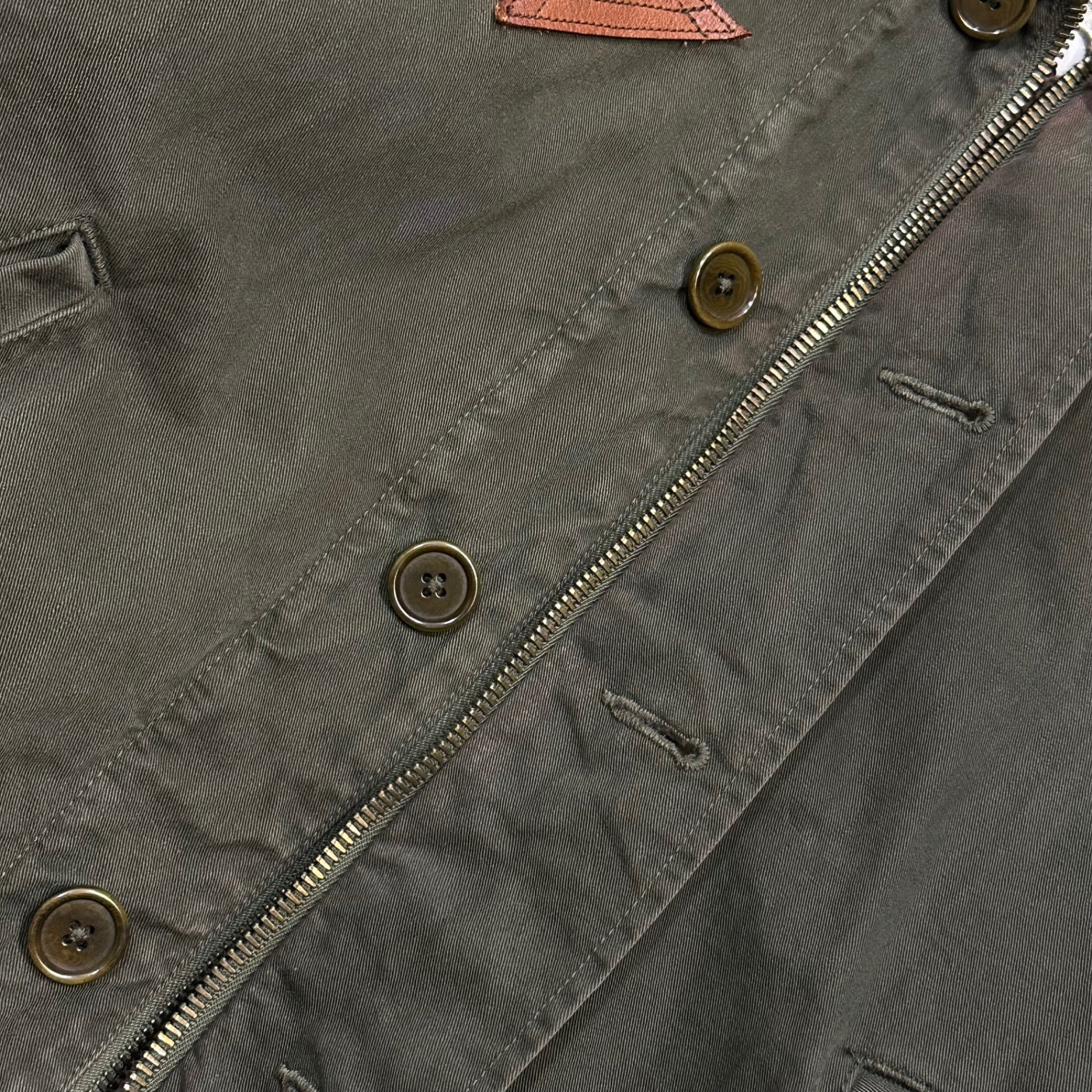 VISVIM(ビズビム/ヴィズヴィム) 15SS WINDSTOPPER DECKHAND JACKET ウィンドストッパー ミリタリー N-1 デッキ ジャケット VS0001576 M オリーブ ボア
