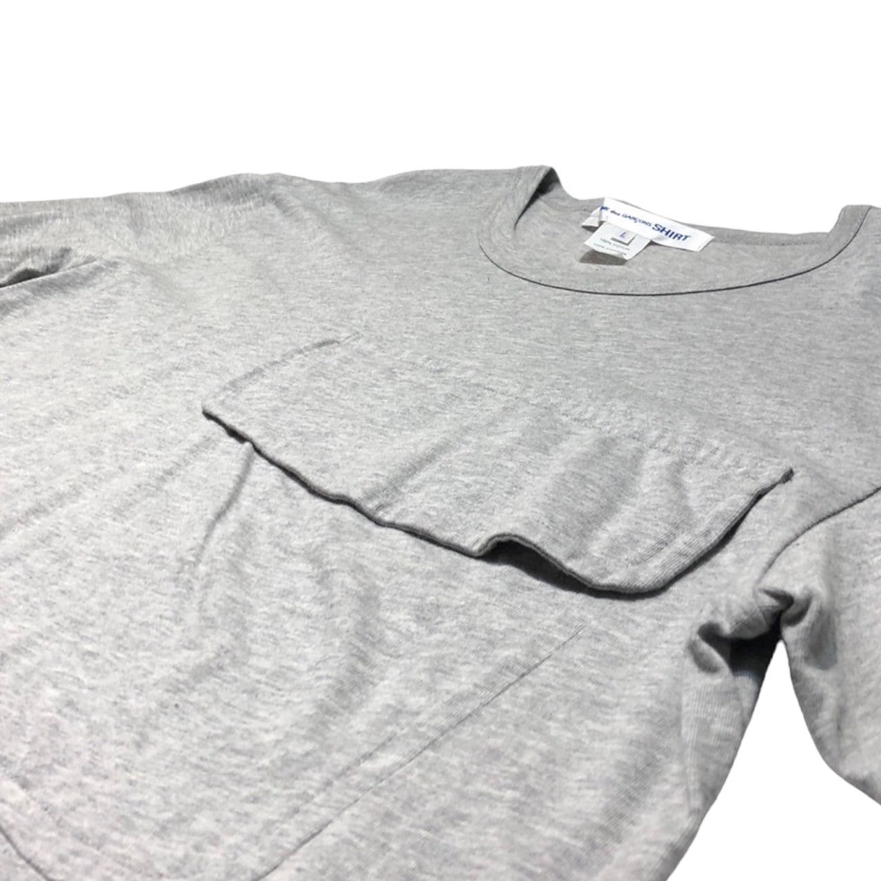 COMME des GARCONS SHIRT(コムデギャルソンシャツ) big pocket cotton t-shirt ビッグ ポケット コットン Tシャツ FG-T008 L ライトグレー フランス製
