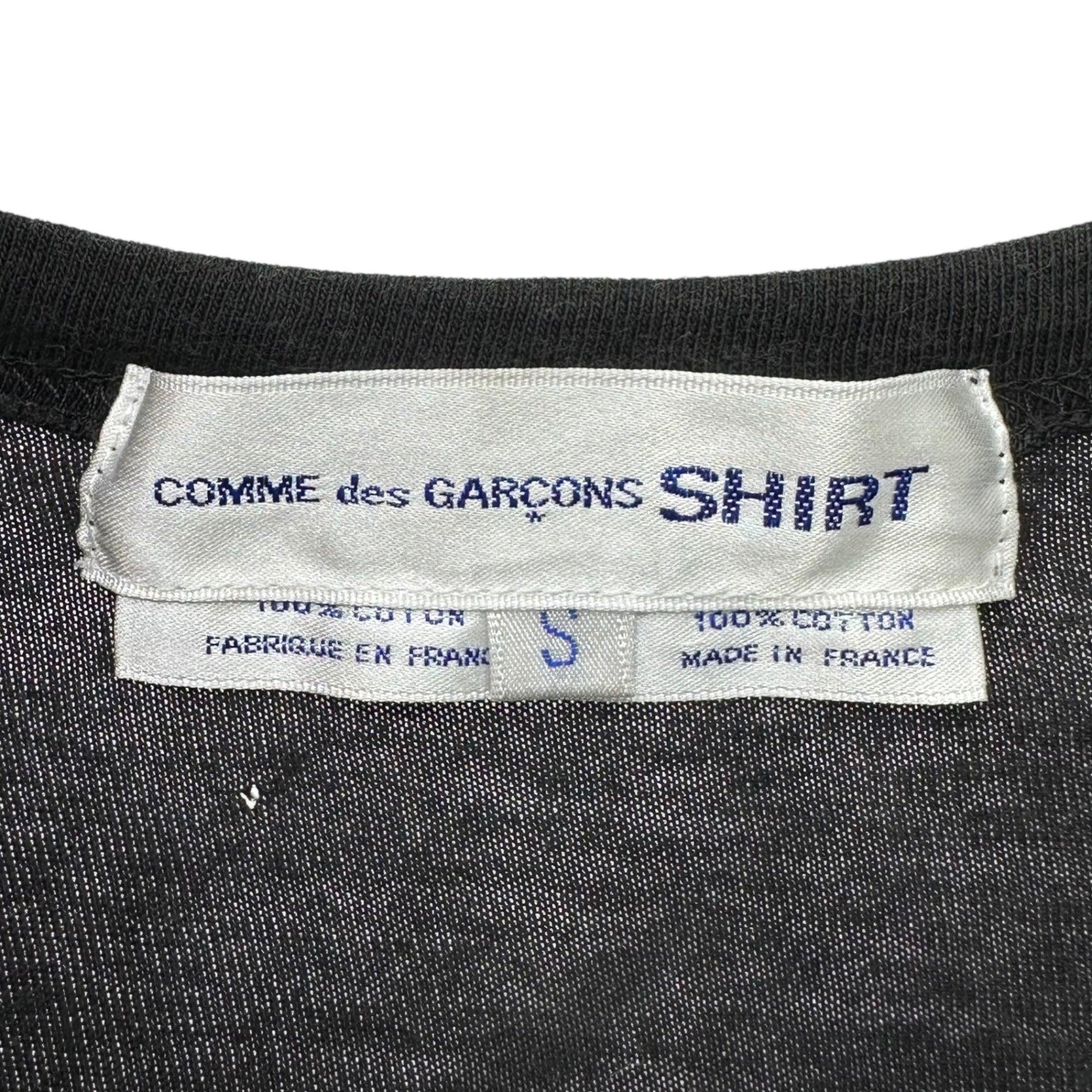 COMME des GARCONS SHIRT(コムデギャルソンシャツ) 90's Center Pleats Crew Neck T-Shirt 90年代 センター プリーツ クルーネック Tシャツ S ブラック