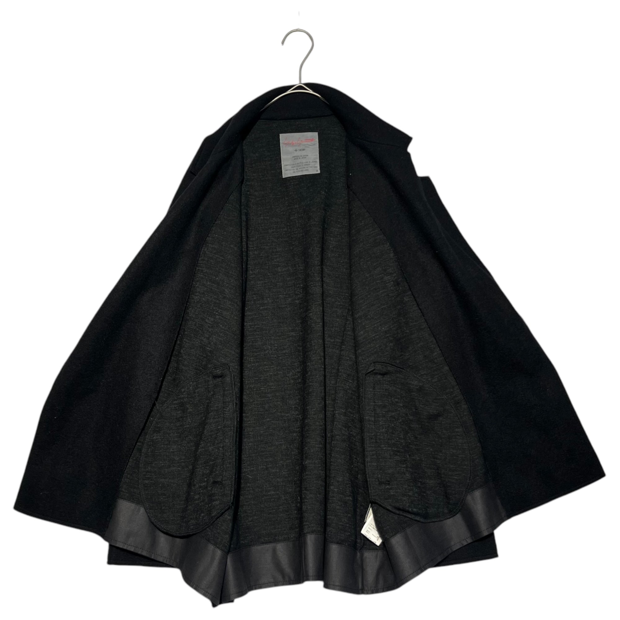 YOHJI YAMAMOTO NOIR(ヨウジヤマモトノアール) Buttonless wool cardigan ボタンレス ウール カーディガン NP-T49-661 2 ブラック