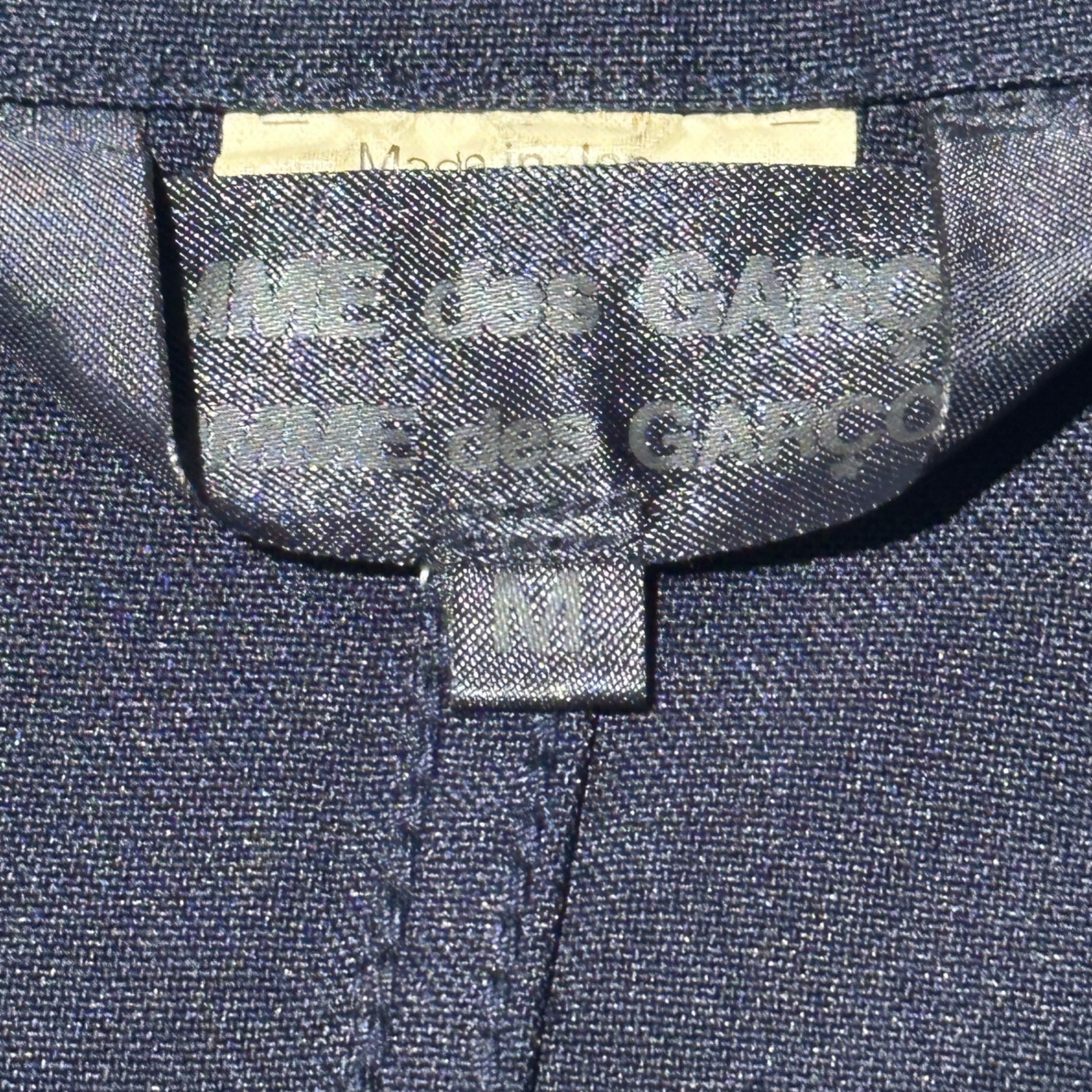COMME des GARCONS COMME des GARCONS(コムデギャルソンコムデギャルソン) 14SS Polyester Round Collar 4B Jacket ポリエステル 丸襟 4B ジャケット RM-J007 M ネイビー AD2013