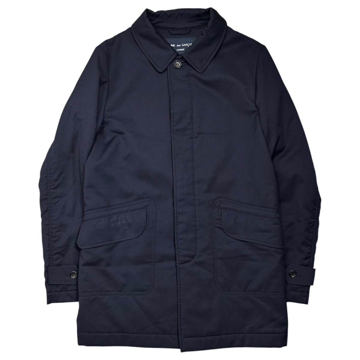COMME des GARCONS HOMME(コムデギャルソンオム) 2014AW Dot-Lined Short Coat ドット ライニング ショート コート HN-C008 S ネイビー AD2014