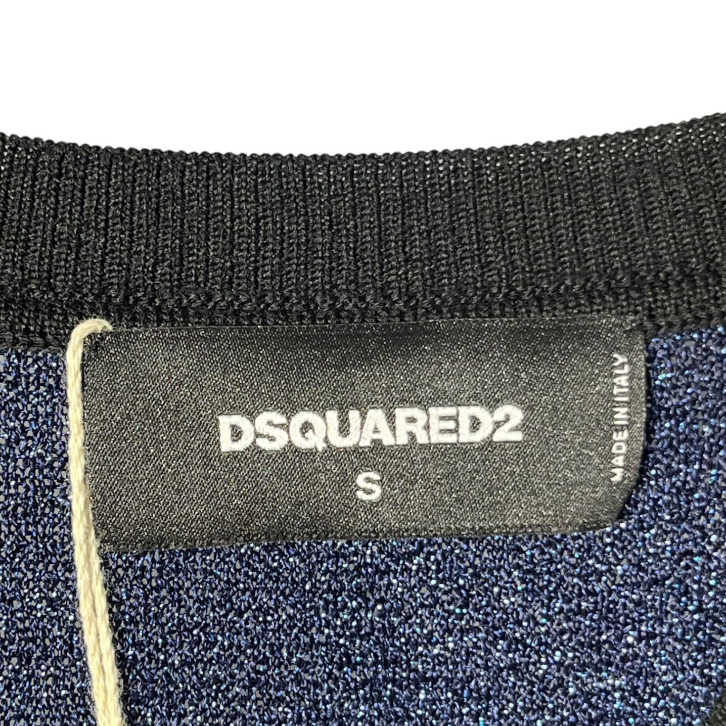 DSQUARED2(ディースクエアード) V-neck glitter knit pullover Vネック グリッター ニット プルオーバー S74HA0729 S15911 S ブルー×グレー