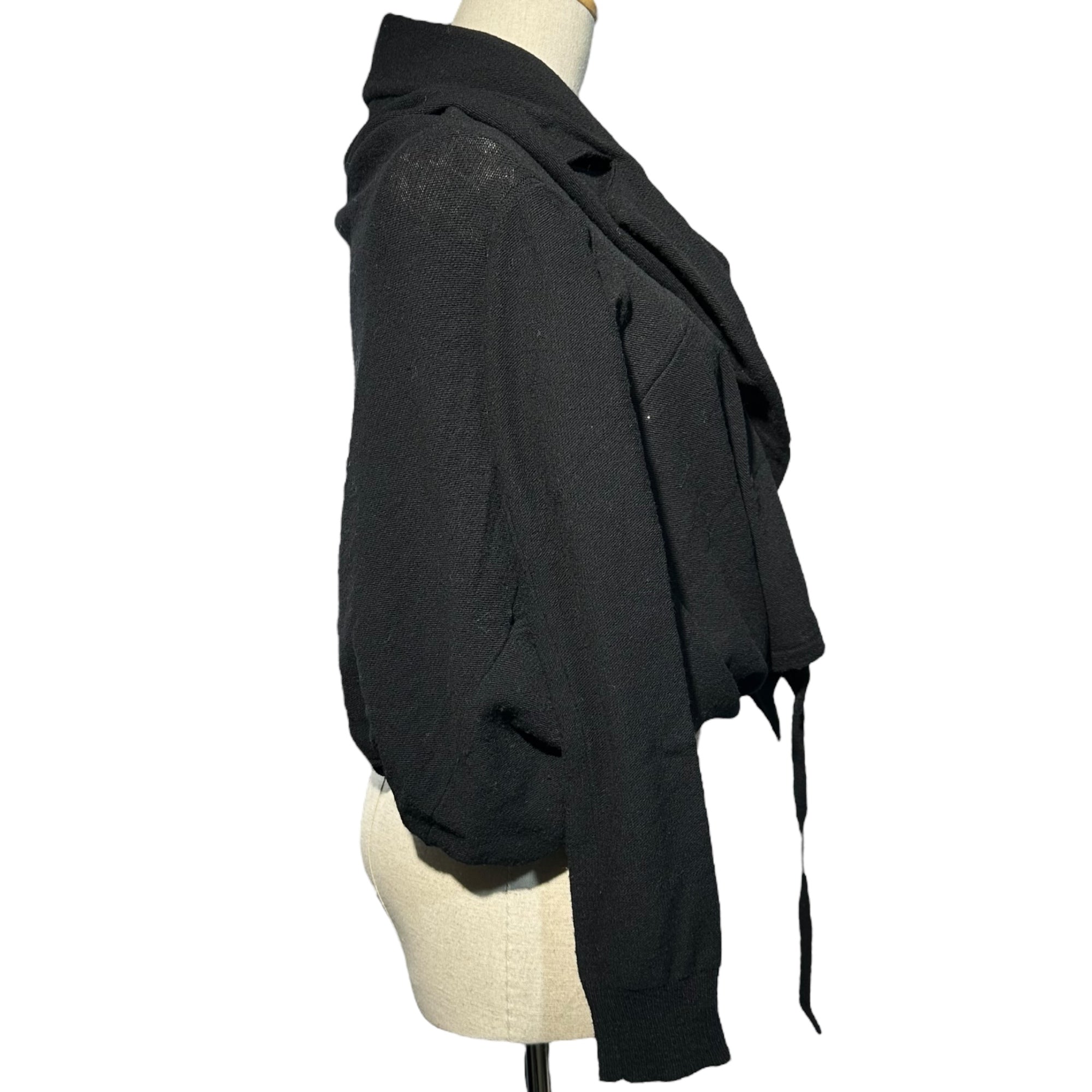 Y's(ワイズ) Wide silhouette modified side pocket pullover knit ワイドシルエット 変形 サイドポケットプルオーバー ニット FREE ブラック