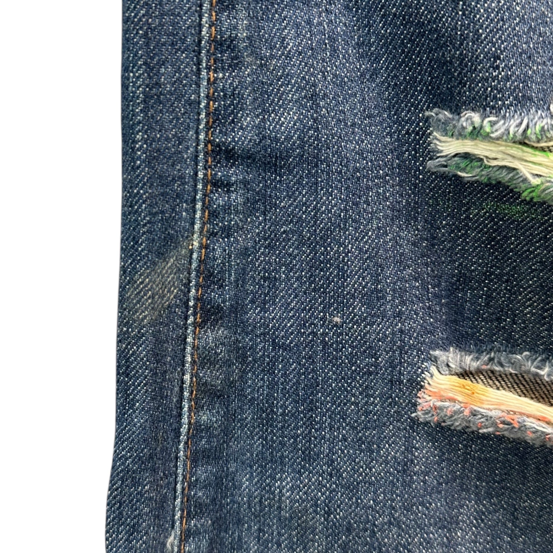 D&G(ディー&ジードルガバドルチェ&ガッバーナ) Distressed Denim Pants  ダメージ加工 デストロイ デニム パンツ  34 インディゴ