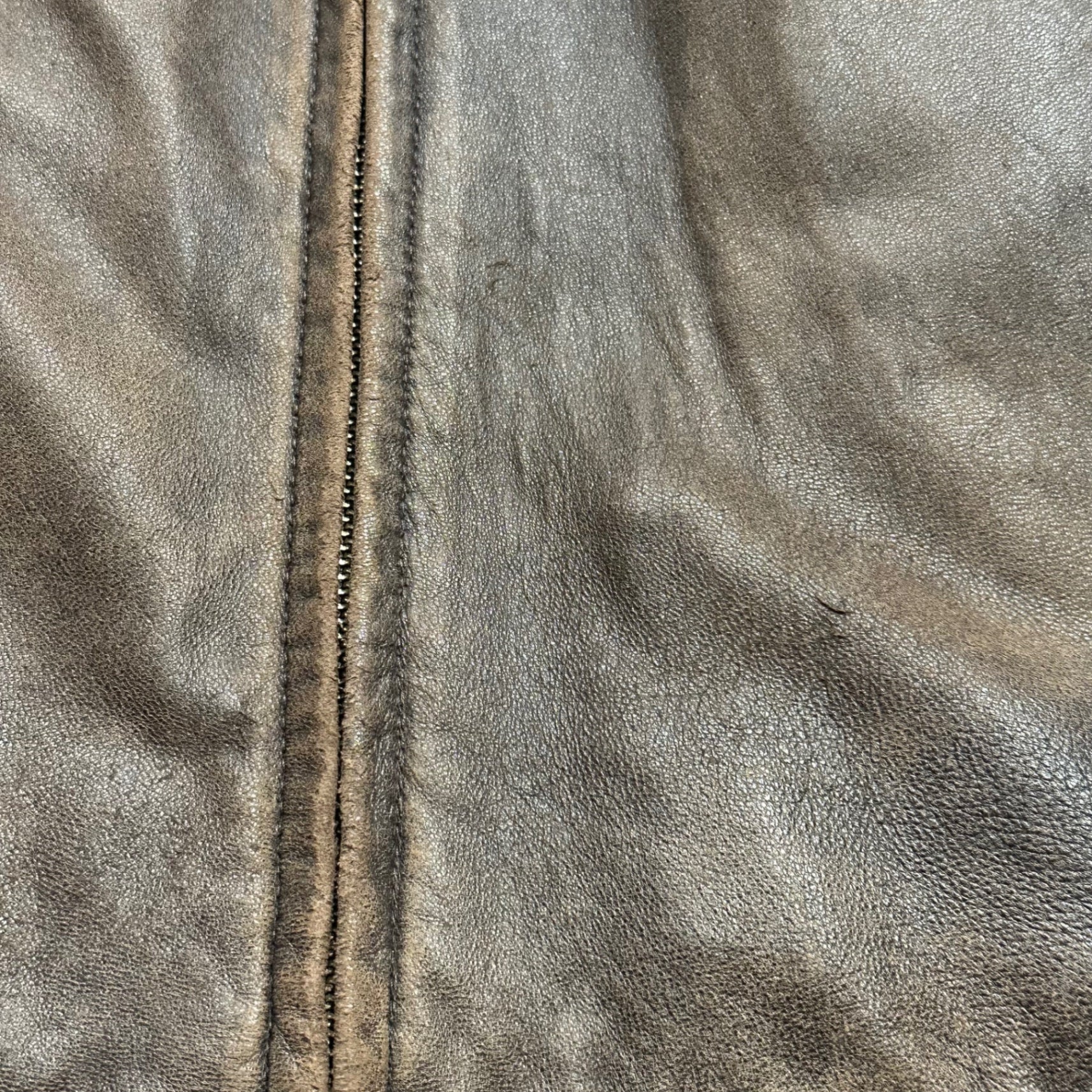 PERRY ELLIS PORTFOLIO(ペリーエリスポートフォリオ) 90's Quilted Liner Lamb Leather Jacket キルティングライナー ラム レザー ジャケット XXL ブラウン ジップアップ ヴィンテージ