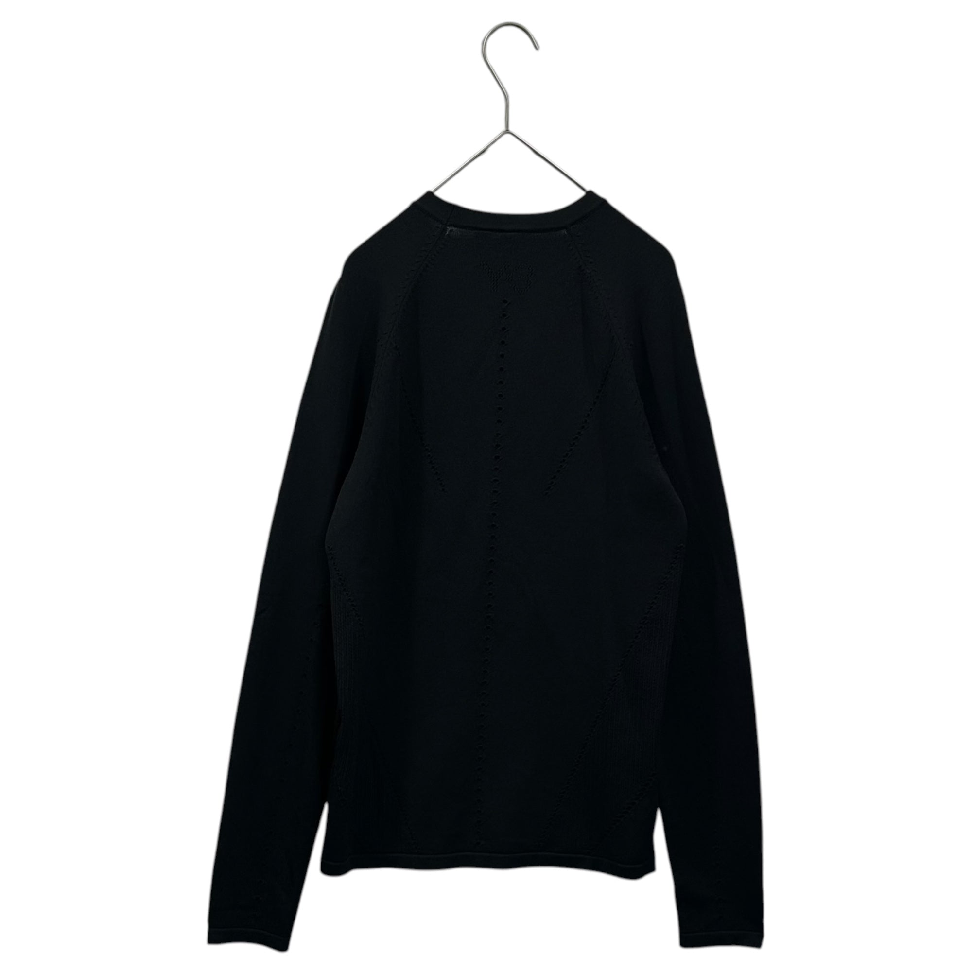 Y-3(ワイスリー) INGESAN KNIT CUT OUT TEE インゲサン ニット カットアウト 長袖 Tシャツ IJ9783 S ブラック
