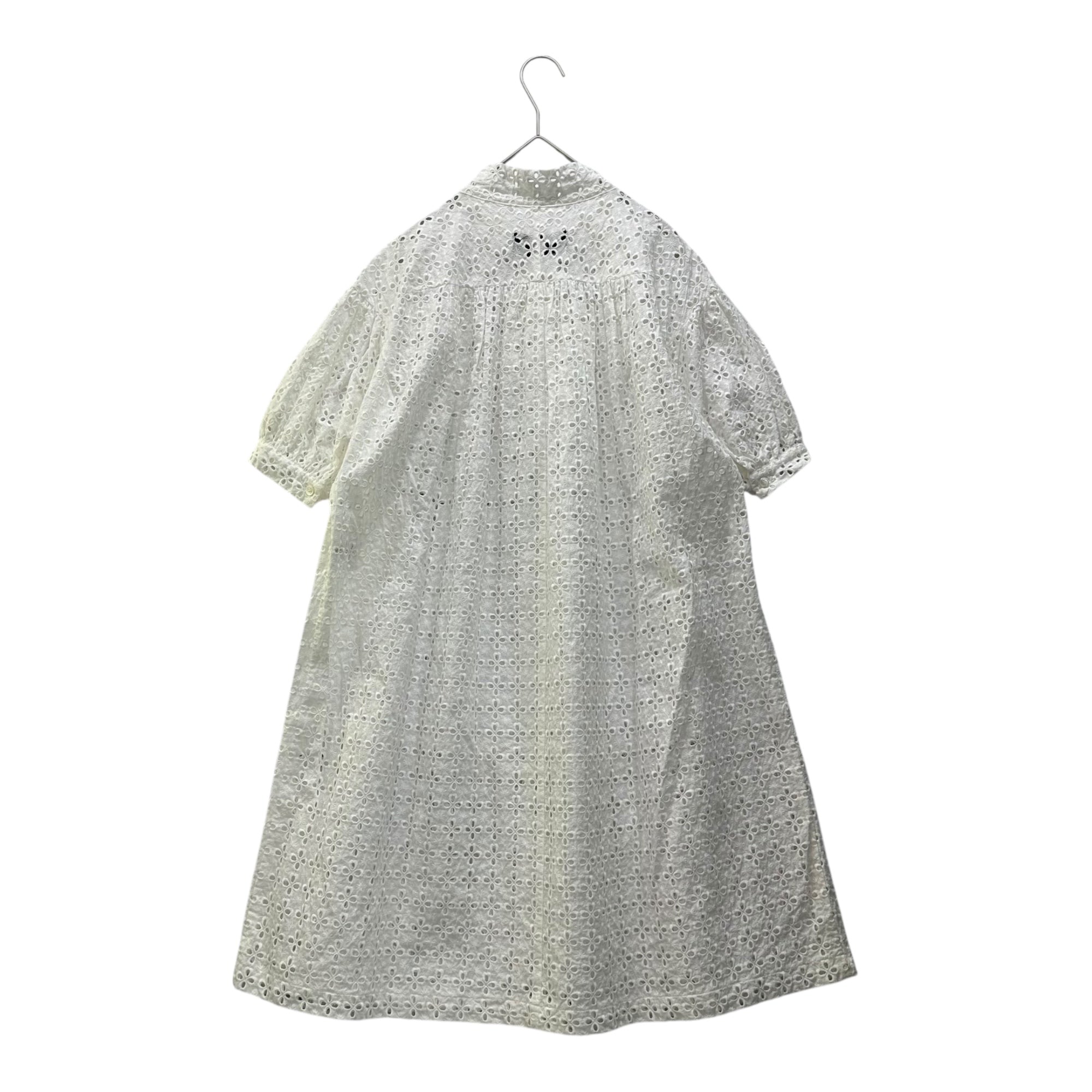 tricot COMME des GARCONS(トリココムデギャルソン) 09SS Cutwork Lace Front-Tuck Pullover Dress カットワーク レース フロント タック プルオーバー ワンピース TC-O028 M ホワイト AD2008