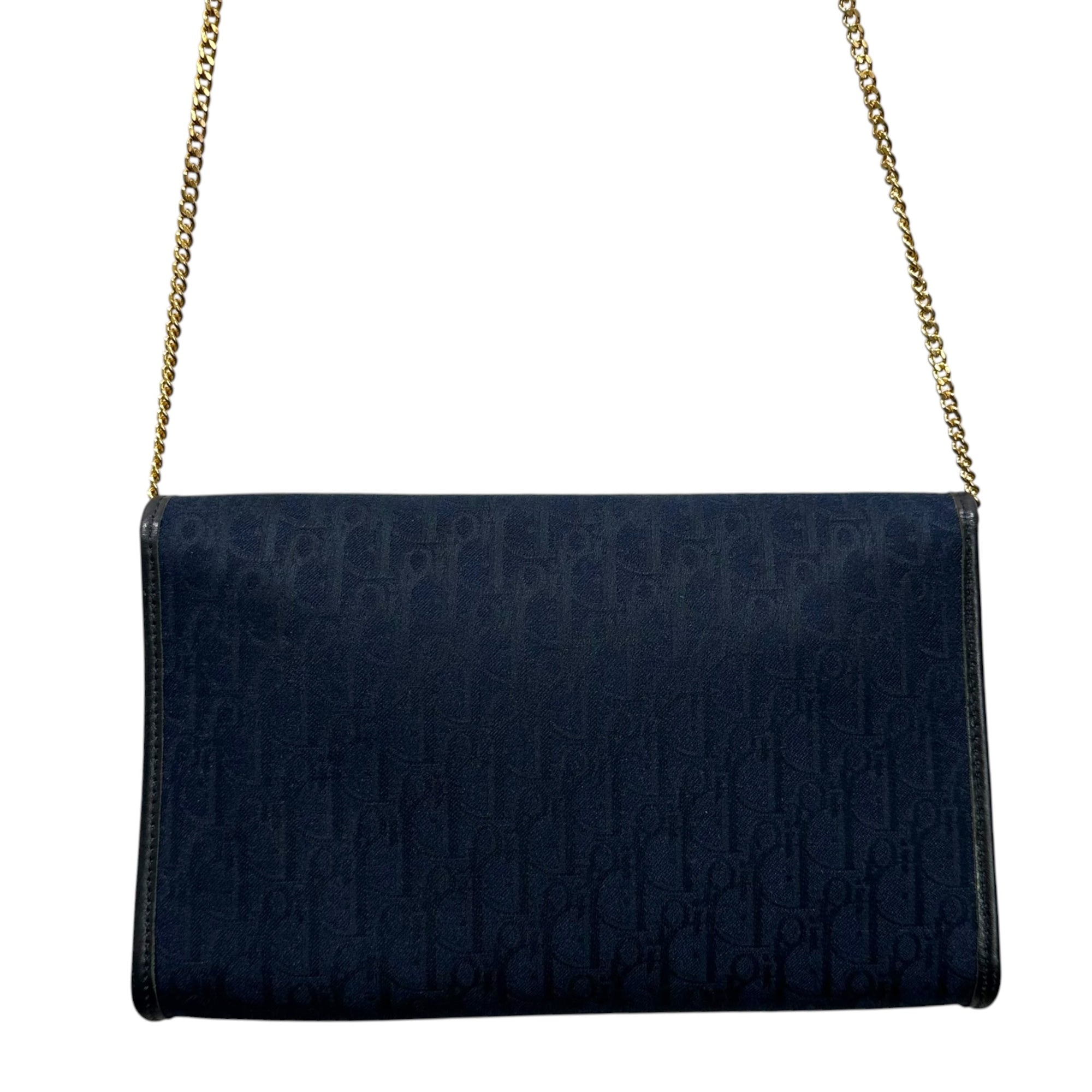 Christian Dior(クリスチャンディオール) 1970's Trotter Chain Shoulder Bag トロッター チェーン ショルダー バッグ ネイビー 70年代 ヴィンテージ