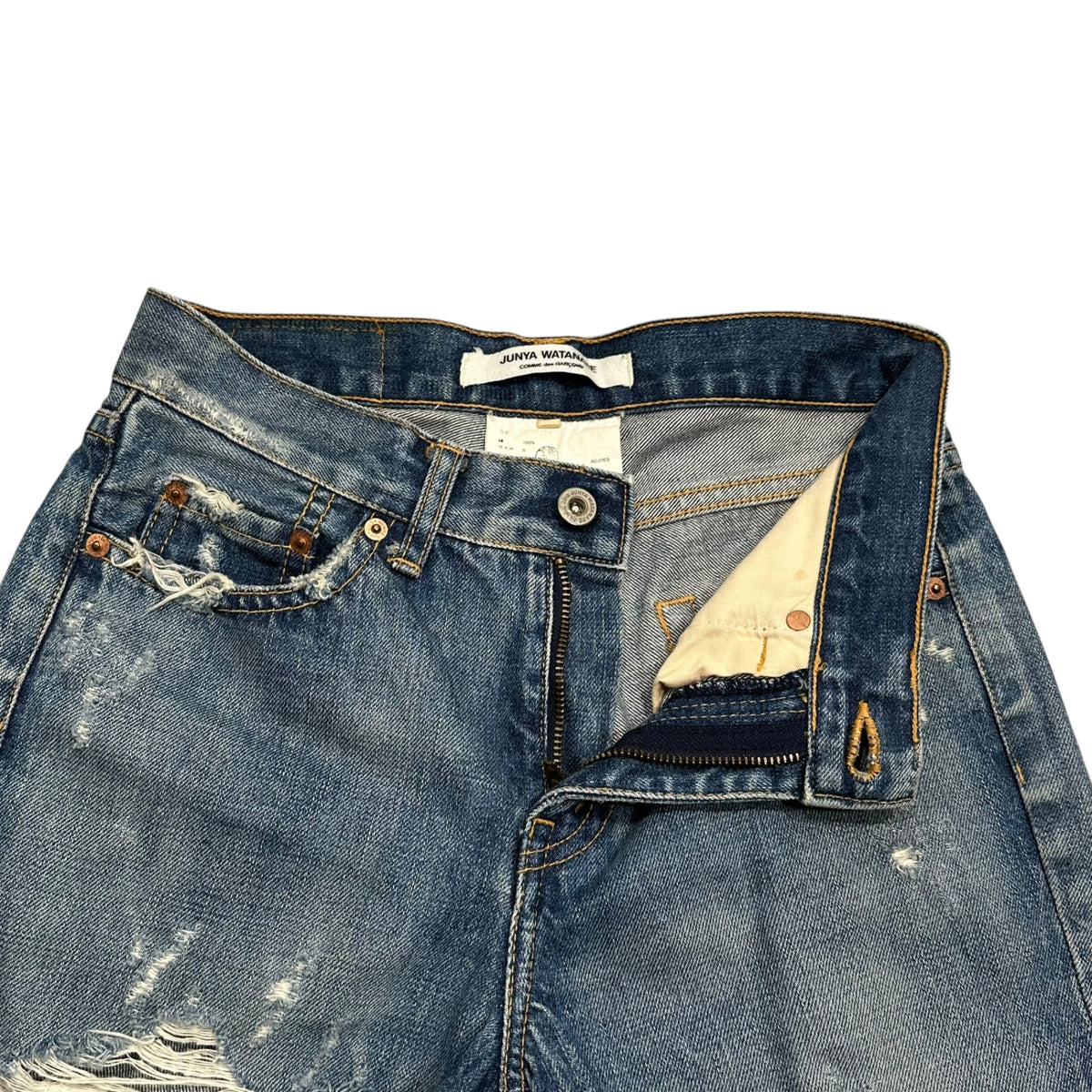 JUNYA WATANABE COMME des GARCONS(ジュンヤワタナベコムデギャルソン) 2005AW Destroyed Denim Pants デストロイ デニム パンツ JP-P058 S インディゴ 00's AD2005