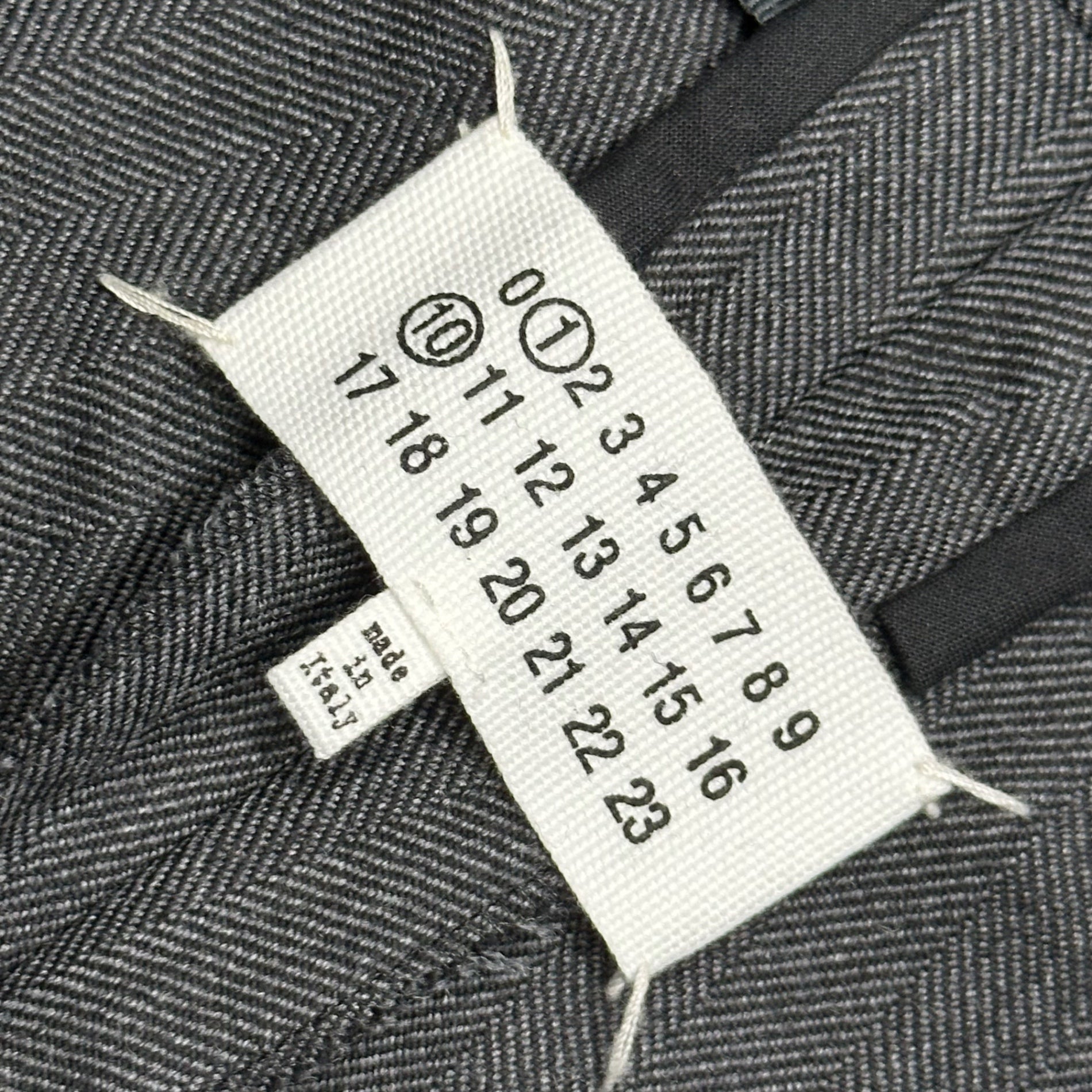 MAISON MARGIELA(メゾンマルジェラ) 22AW 3B Herringbone Wool Suit Setup ヘリンボーン セットアップ スーツ S50BN0506 46 グレー テーラード ジャケット スラックス