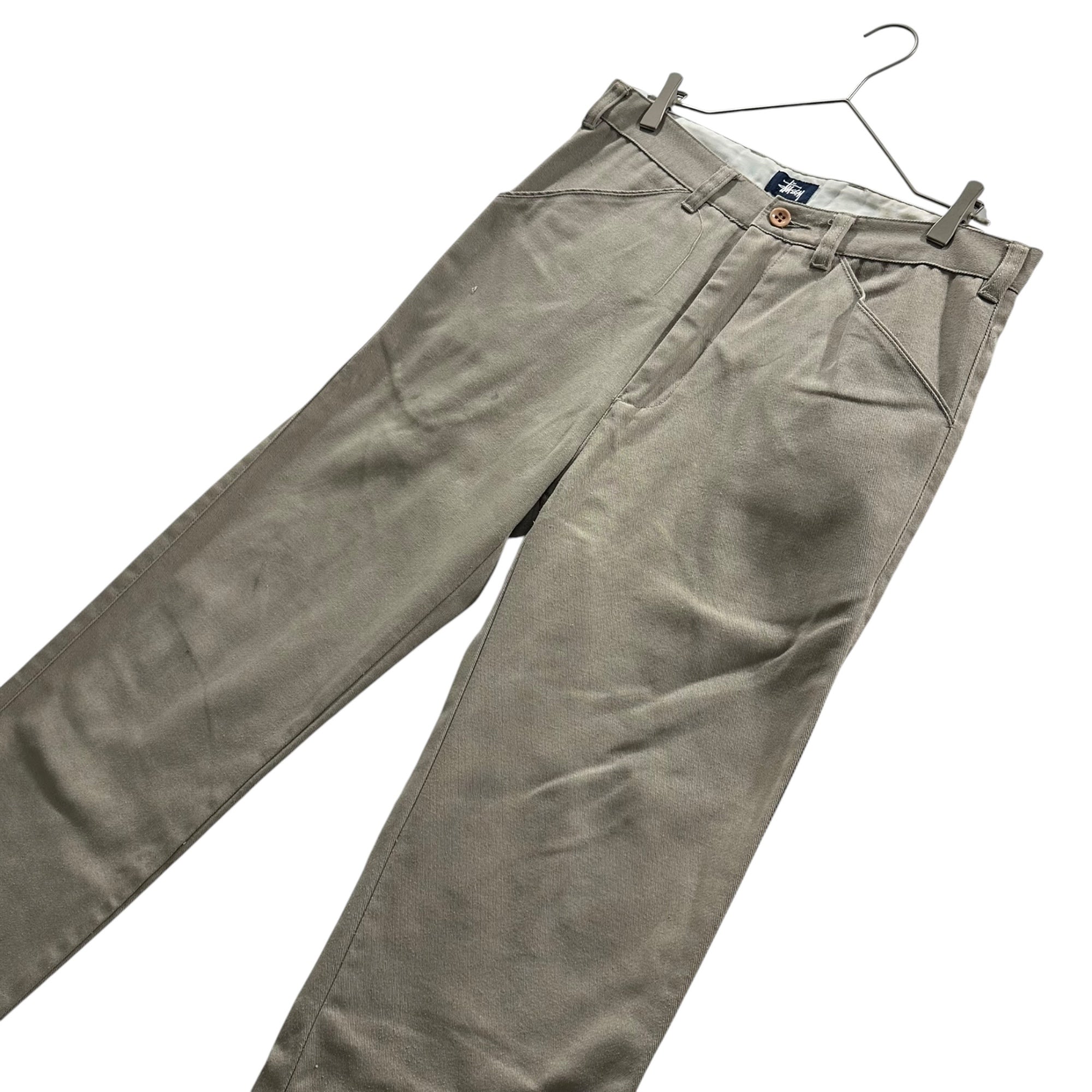 STUSSY(ステューシー) 1990's~2000's Tapered Work Pants ワーク テーパード パンツ 32 ベージュ 90年代後半～2000年代初頭 OLD 紺タグ