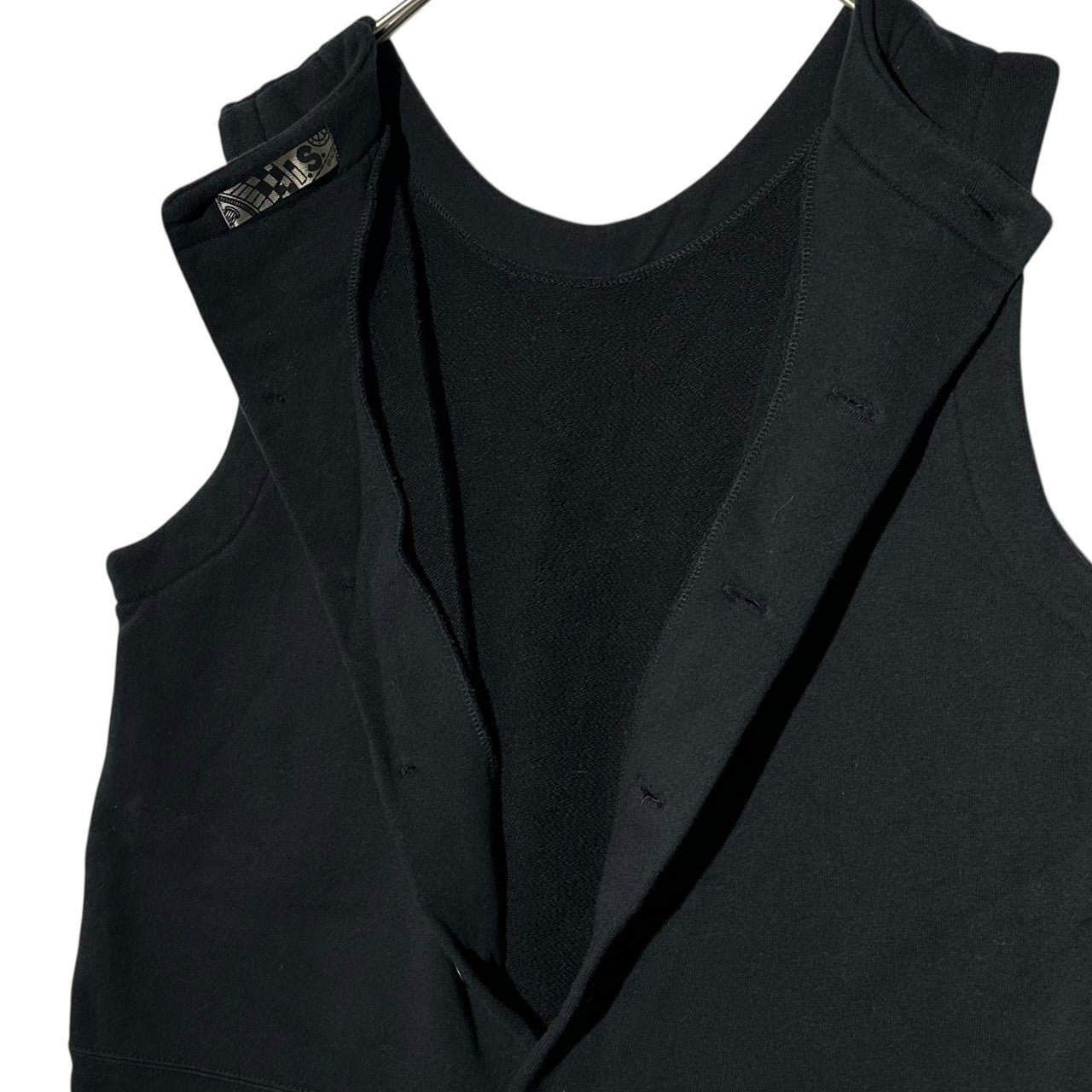 i.s. ISSEY MIYAKE(アイエス イッセイミヤケ) 1991 checkered flag Graphic Print Sleeveless Jumpsuit チェッカー フラッグ グラフィック プリント ノースリーブ ジャンプスーツ IS13-JI003 M ブラック 90's 90年代 アーカイブ サロペット つなぎ オールインワン