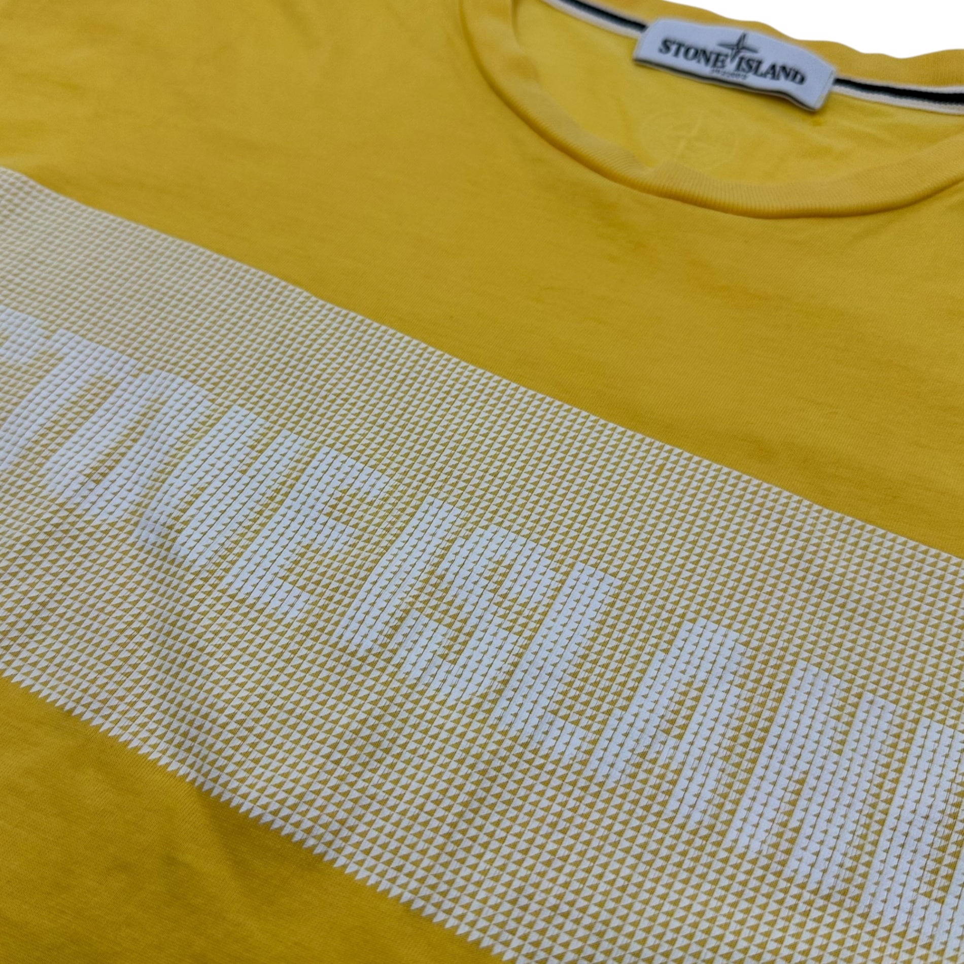 STONE ISLAND(ストーンアイランド) 13SS Mosaic Logo Print T-Shirt モザイク ロゴ プリント Tシャツ 581520185 XL イエロー