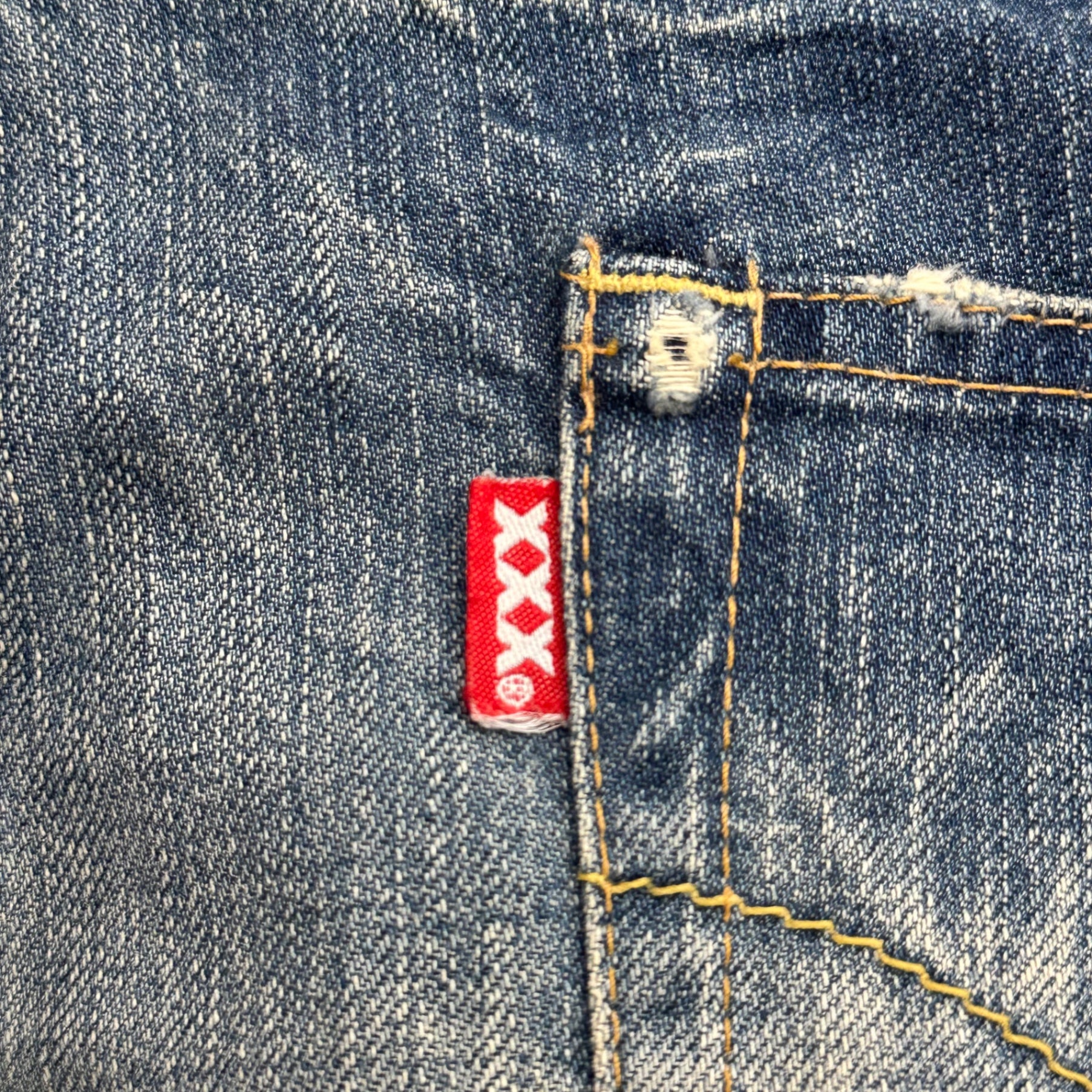 Thee Hysteric XXX(ズィーヒステリックトリプルエックス) 00’s Studded Straight Denim Pants スタッズ ストレート デニム パンツ 5AP-0573 W32 インディゴ HYSTERIC GLAMOUR ヴィンテージ加工