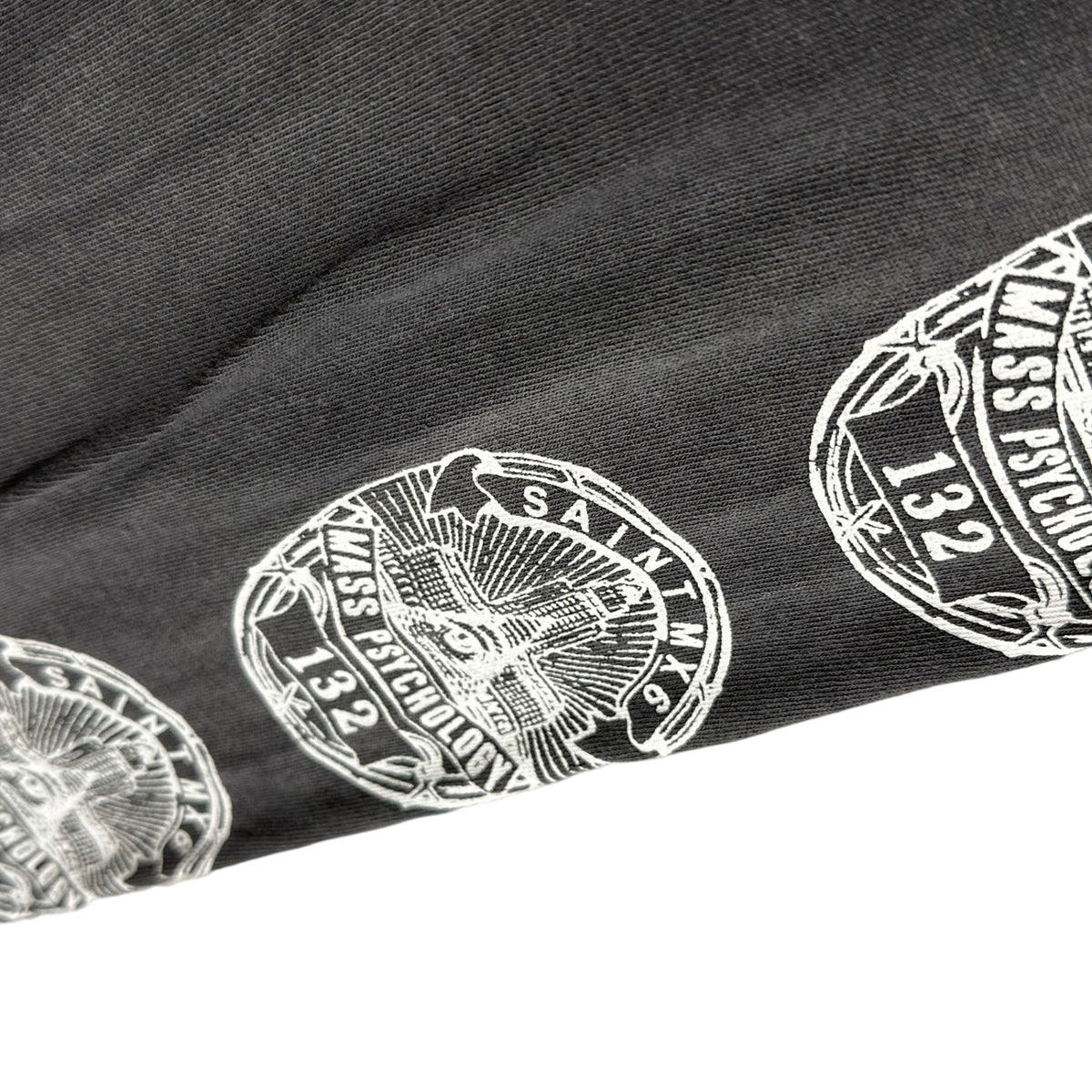 SAINT MICHAEL(セントマイケル) 2025SS L/S TEE LOVE SAINT ラブセント 長袖 Tシャツ SM-HR3-0000-033 M ブラック×ホワイト キリストモチーフ