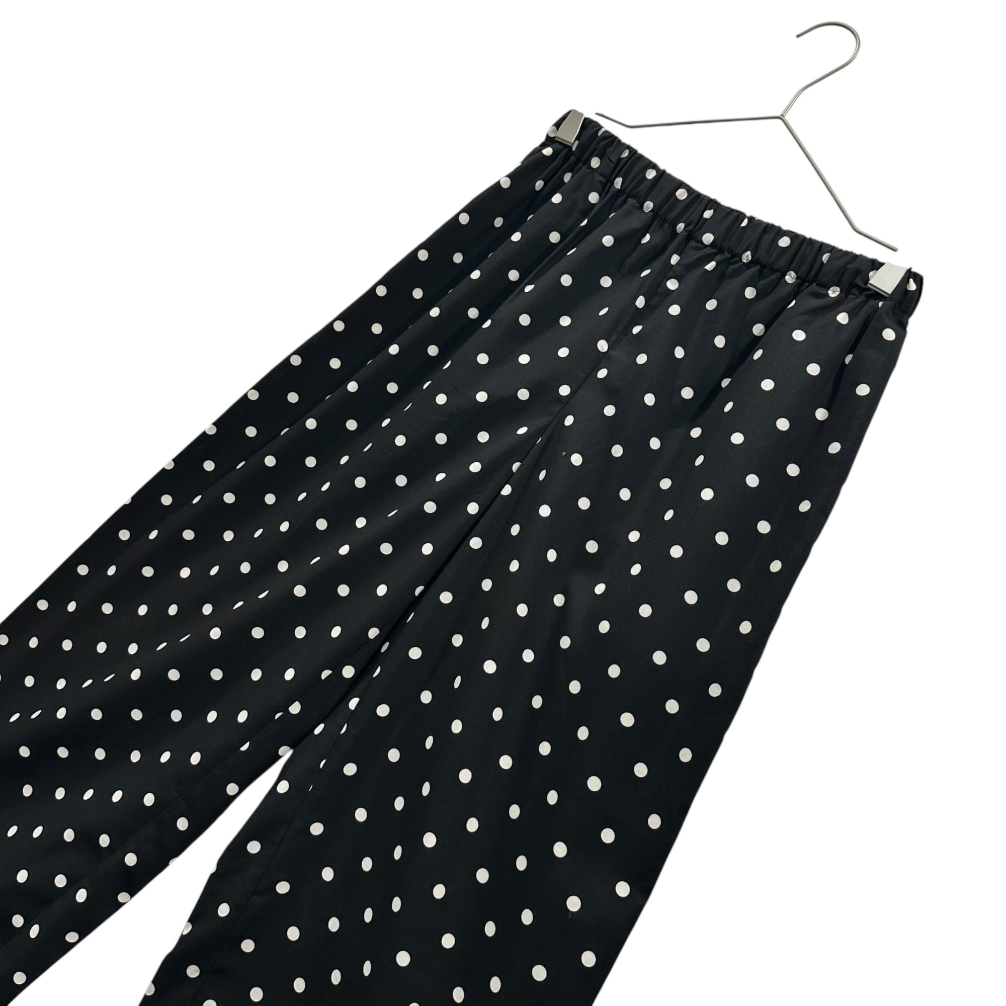 COMME des GARCONS COMME des GARCONS(コムデギャルソンコムデギャルソン) 2018SS Poly Dot All-Over Print Easy Pants ポリ ドット 総柄 イージー パンツ RA-P014 XS ブラック×ホワイト AD2017 男性着用可能