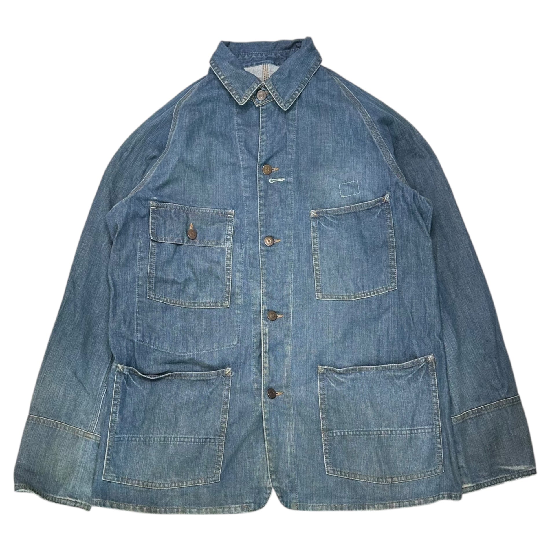 MAISON MARGIELA(メゾンマルジェラ) 24SS DENIM SPORTS JACKET デニム スポーツ ジャケット S50AM0612 42 インディゴ カバーオール