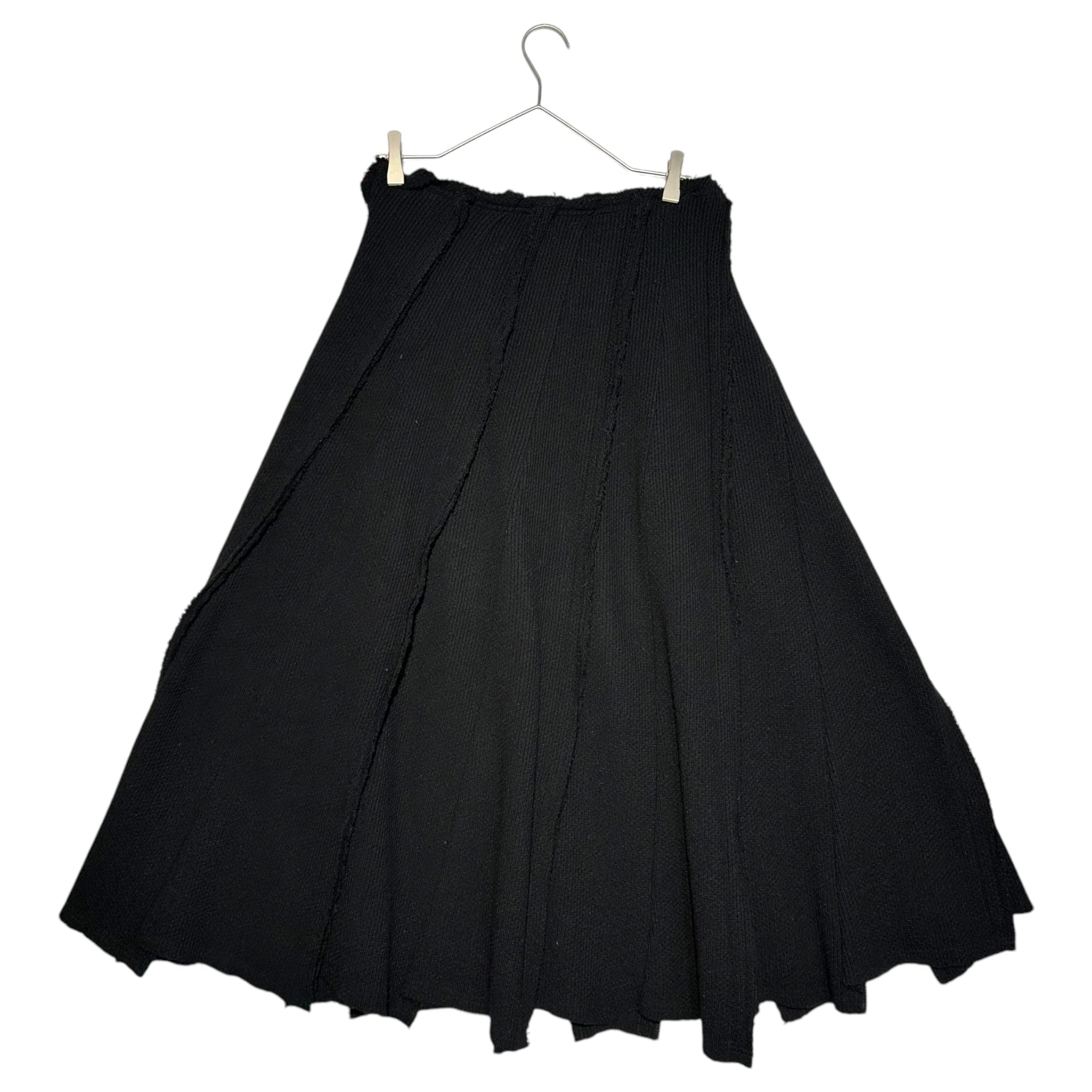 COMME des GARCONS(コムデギャルソン) 02AW wool nylon knit long skirt ウール ナイロン ニット ロングスカート GG-S001 M ブラック AD2002