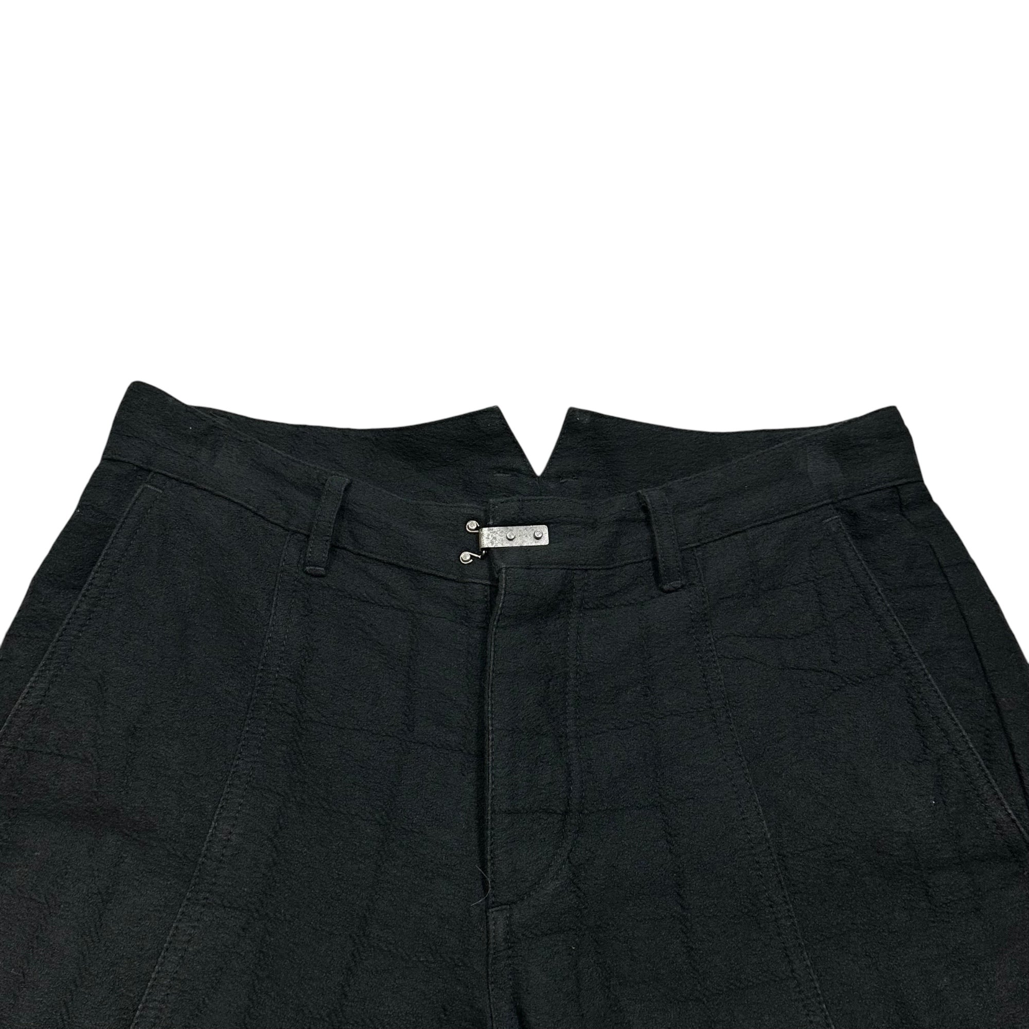 SADDAM TEISSY(サダムテイシー) Jacquard Tapered Cropped Pants ジャガード テーパード クロップド パンツ ST107-0058S 1(S程度) ブラック