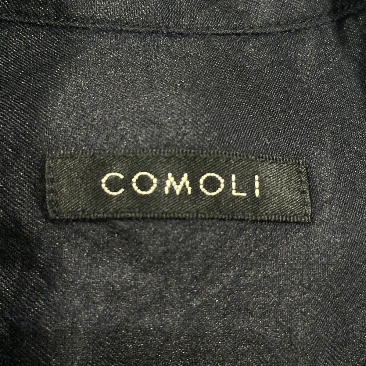 COMOLI(コモリ) 2023SS Wool silk pullover shirt ウール シルク プルオーバー シャツ X01-02016 2 ネイビー バンドカラー プルオーバータイプ
