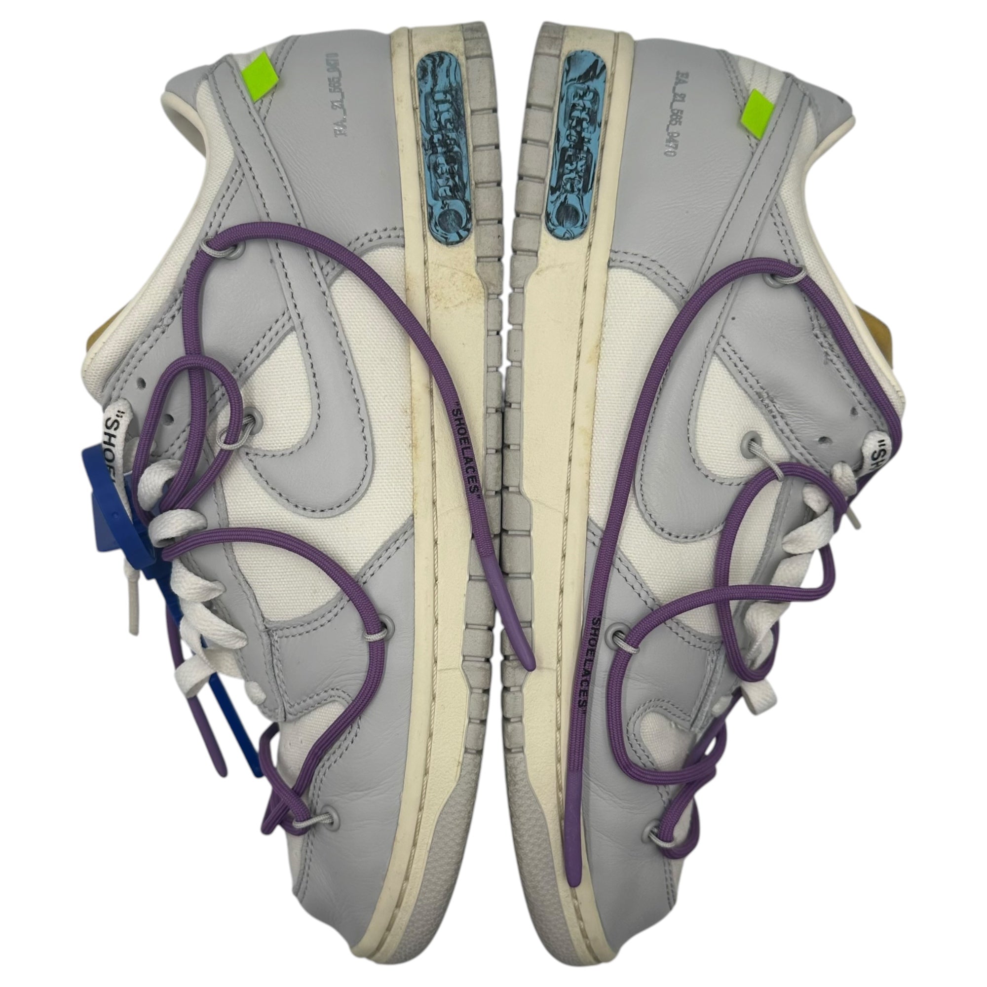NIKE×Off-White(ナイキ×オフホワイト) Dunk Low 1 OF 50 "48" ダンク ロー DM1602-107 29.5cm グレー×ホワイト スニーカー