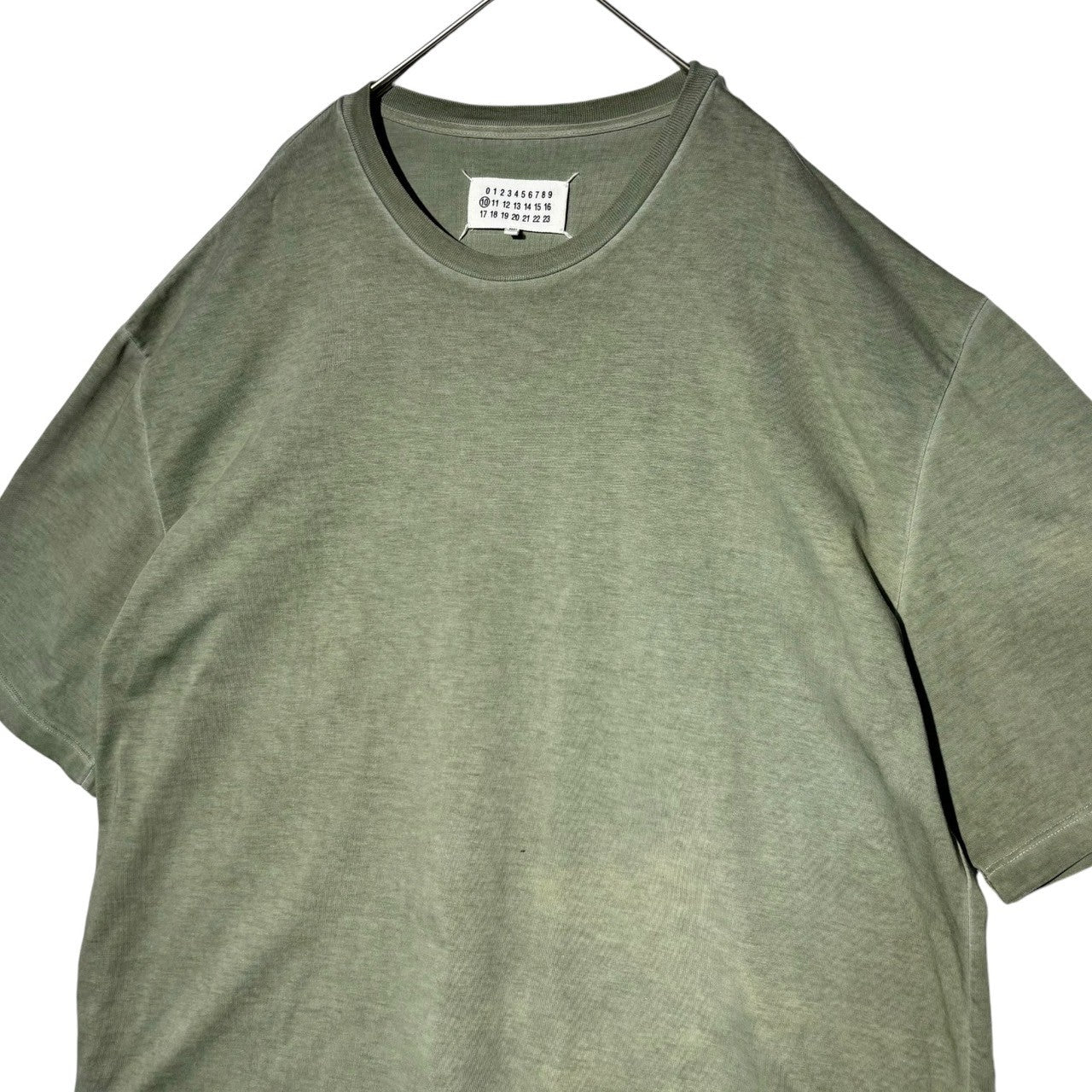 MAISON MARGIELA(メゾンマルジェラ) 21SS OVERSIZE GMT DYE T-SHIRT オーバーサイズ ガーメントダイ  Tシャツ S50GC0646 44 カーキ 半袖 四つタグ