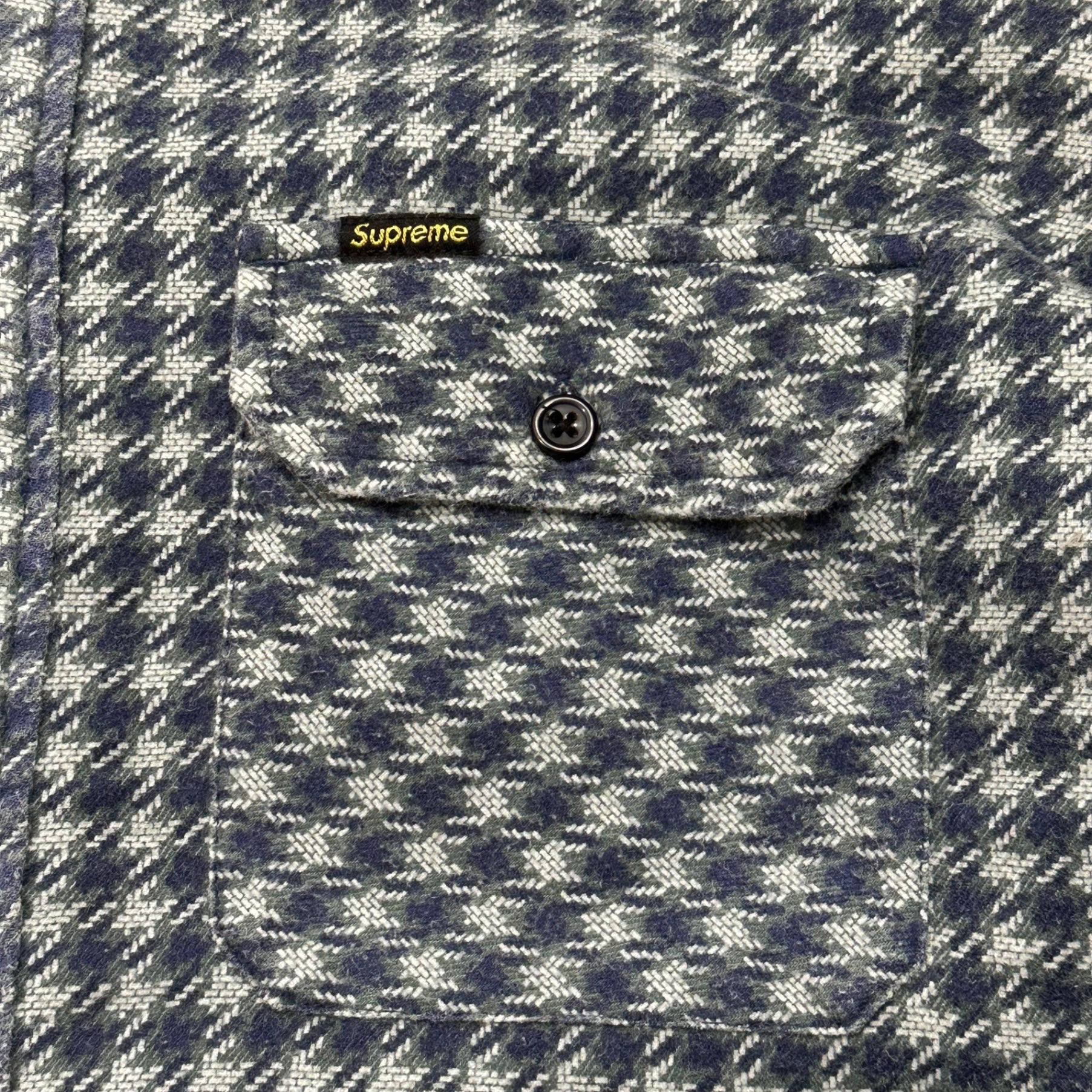 SUPREME(シュプリーム) 22AW Houndstooth Flannel Hooded Shirt 千鳥格