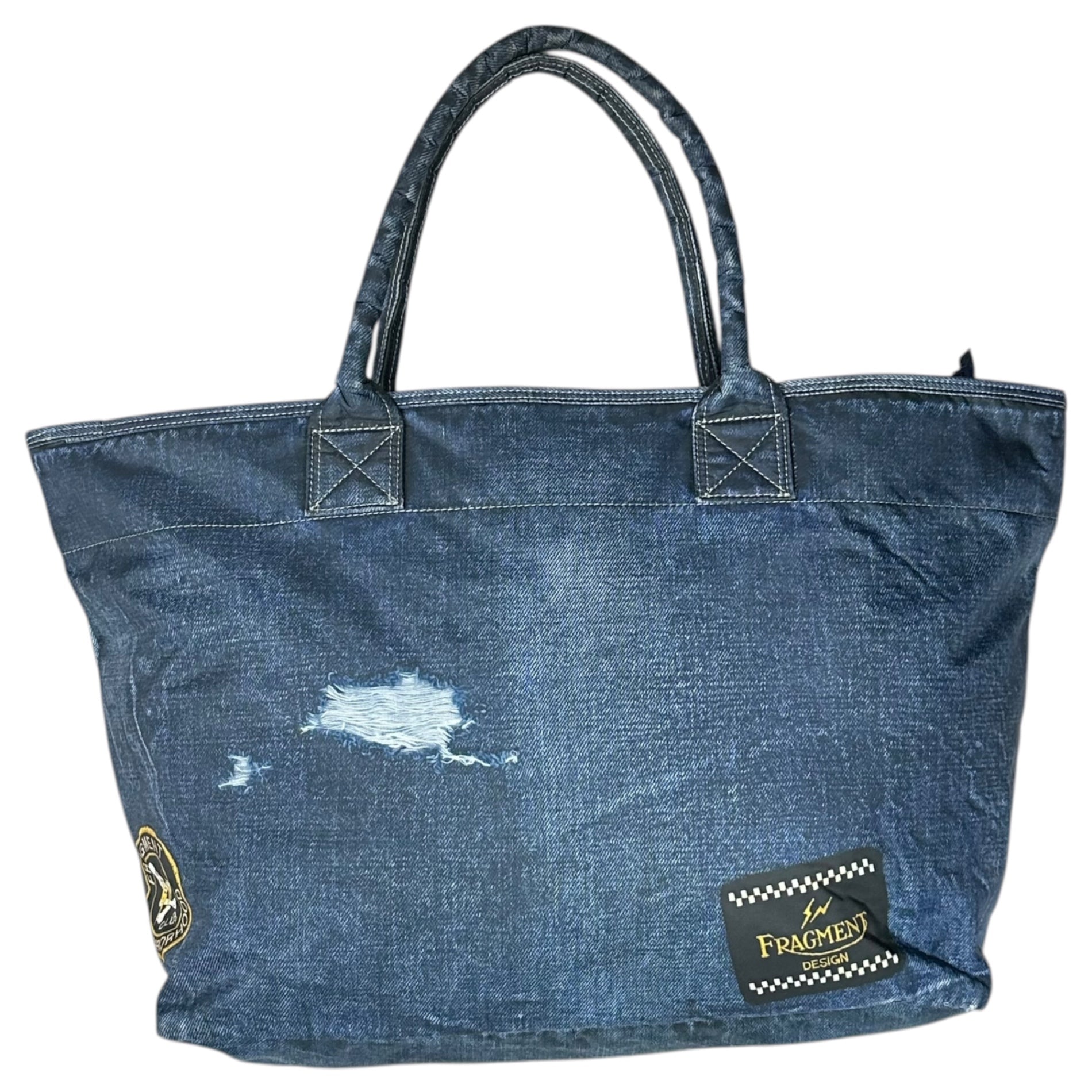 Head Porter×FRAGMENT DESIGN(ヘッドポーター×フラグメントデザイン) Denim Print Bag デニム プリント バッグ インディゴ NEIGHBORHOOD ネイバーフッド