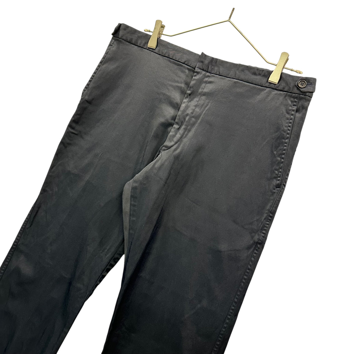 COMME des GARCONS HOMME PLUS(コムデギャルソンオムプリュス) 1998AW Inside-Out-Era Back-Stripe Polyester Tapered Wide Pants インサイド アウト期 裏 ストライプ エステル テーパード ワイド パンツ PP-10067M M ホワイト AD1998 90s アーカイブ