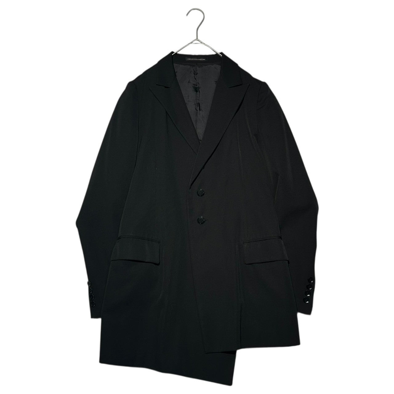 Y's(ワイズ) Wool Gabardine Long Tailored Jacket ウール ギャバジン ロング テーラード ジャケット YG-J03-100 2(M) ブラック