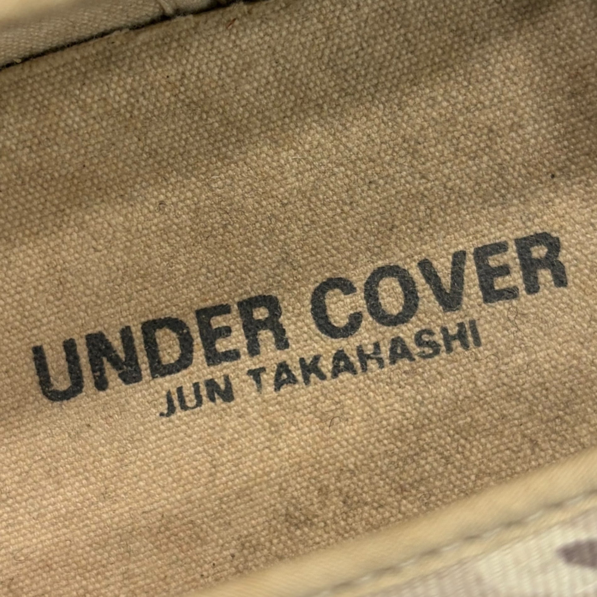 UNDERCOVER(アンダーカバー) Camouflage Checkered Flocked Slip-On カモフラ チェッカー フロッカー スリッポン 26.5cm ベージュ スニーカー