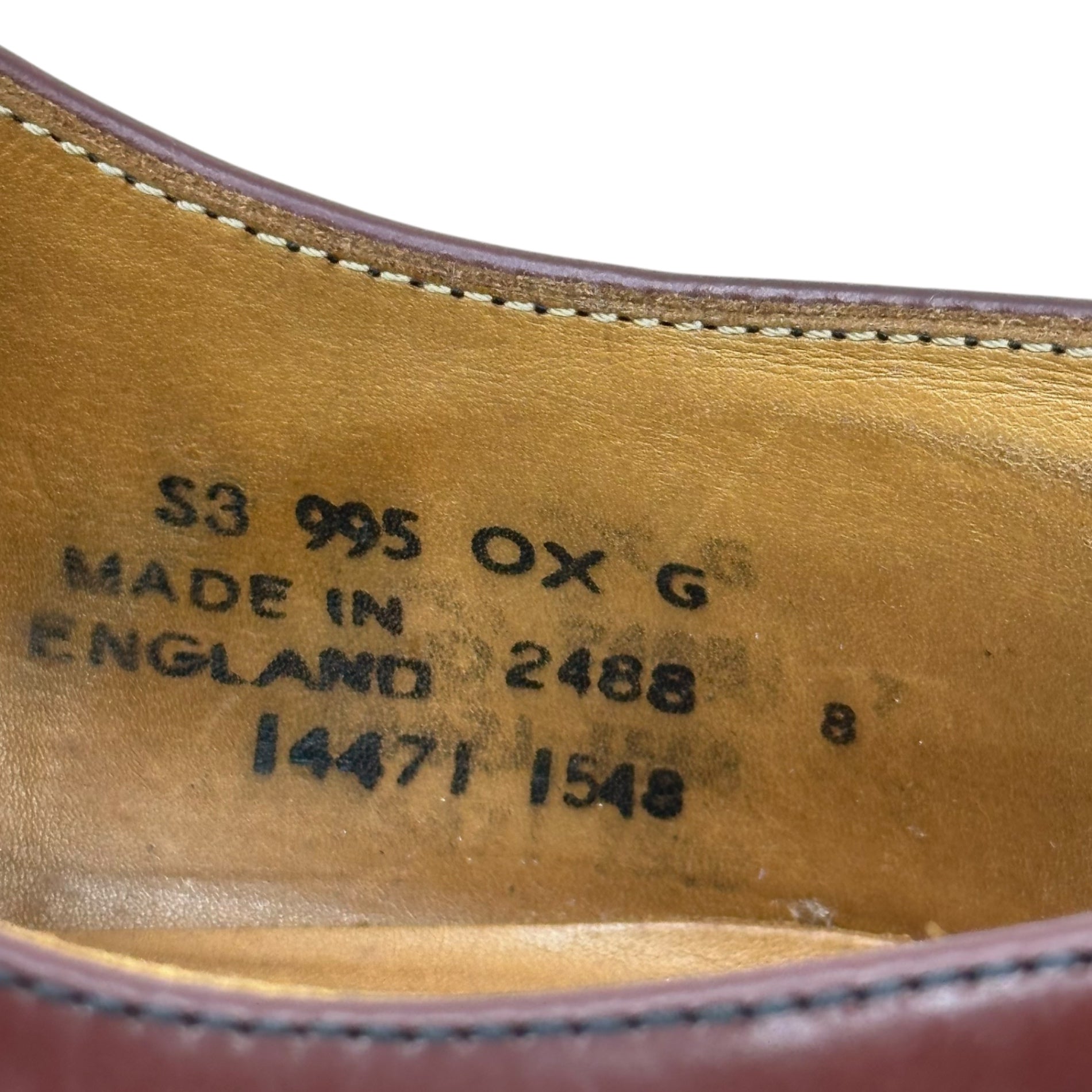SOLOVAIR(ソロヴェアー) England made Oxblood Hi-Shine Gibson Shoe オックスフォード ハイシャイン レザー ギブソン シューズ 995 8(27cm程度) ブラウン 3 Eye 3ホール レザー 2488