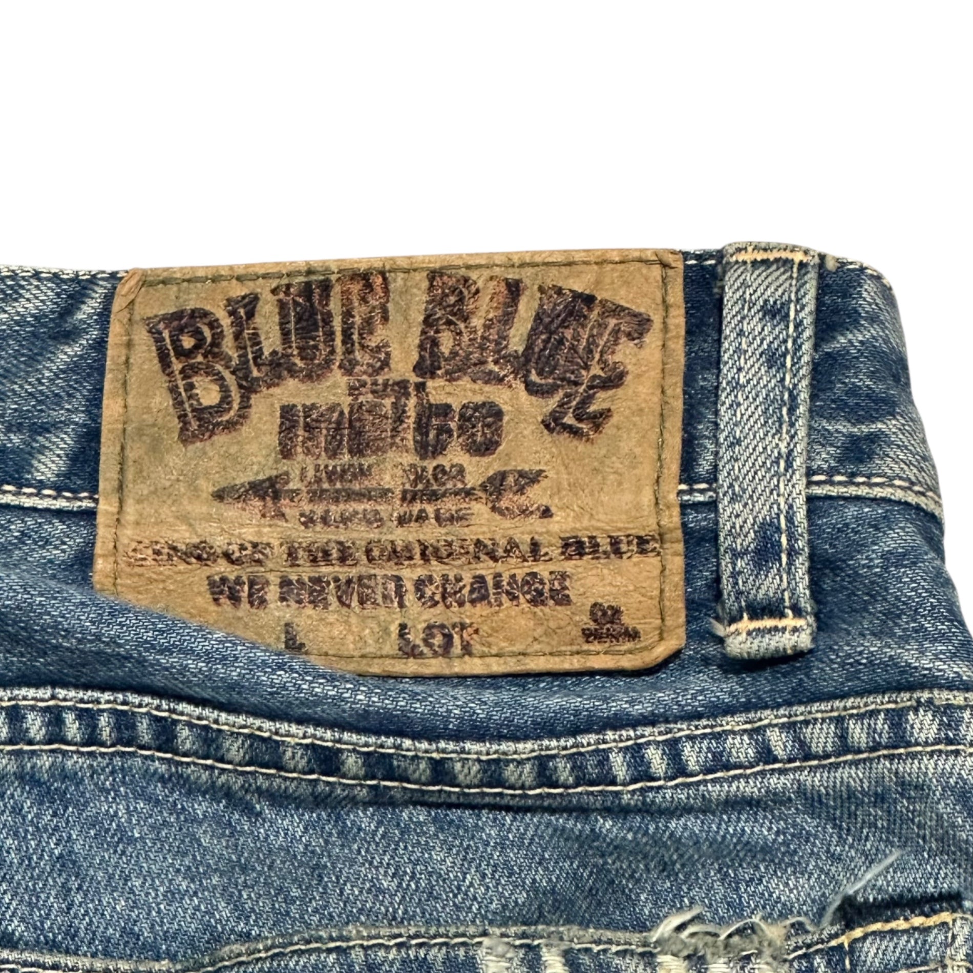 BLUE BLUE(ブルーブルー) Patchwork Remake Denim Pants パッチワーク リメイク デニム パンツ 29 ライトインディゴ 著名人着用 1点物 刺し子