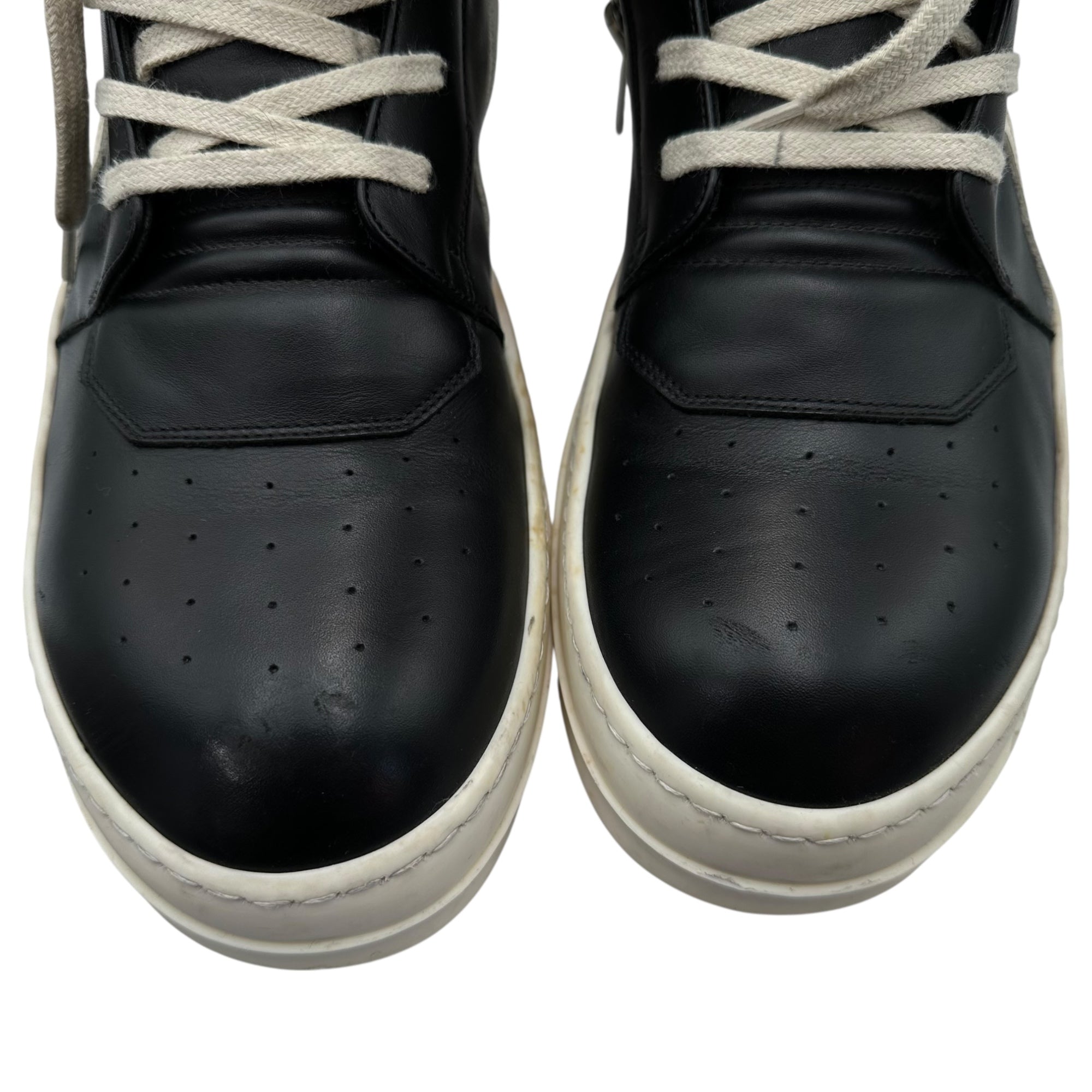 Rick Owens(リックオウエンス) 22SS GEOBASKET ジオバスケット RU01B1894 LRO 9111 43 ブラック×ホワイト ハイカット スニーカー