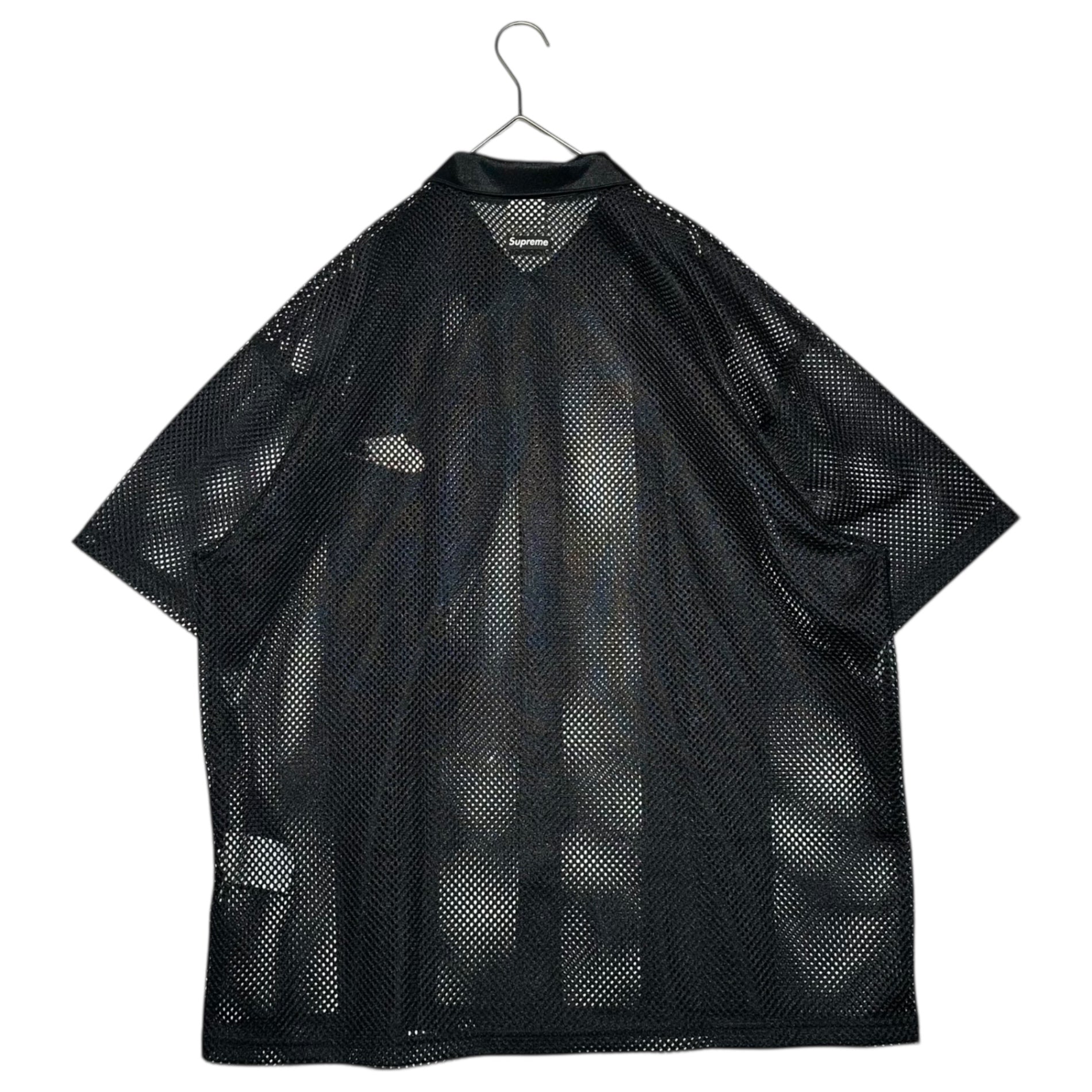 SUPREME×NIKE(シュプリーム×ナイキ) 24SS Mesh S/S Shirt "Black" メッシュ 半袖 シャツ FQ0346-010 L ブラック コラボ