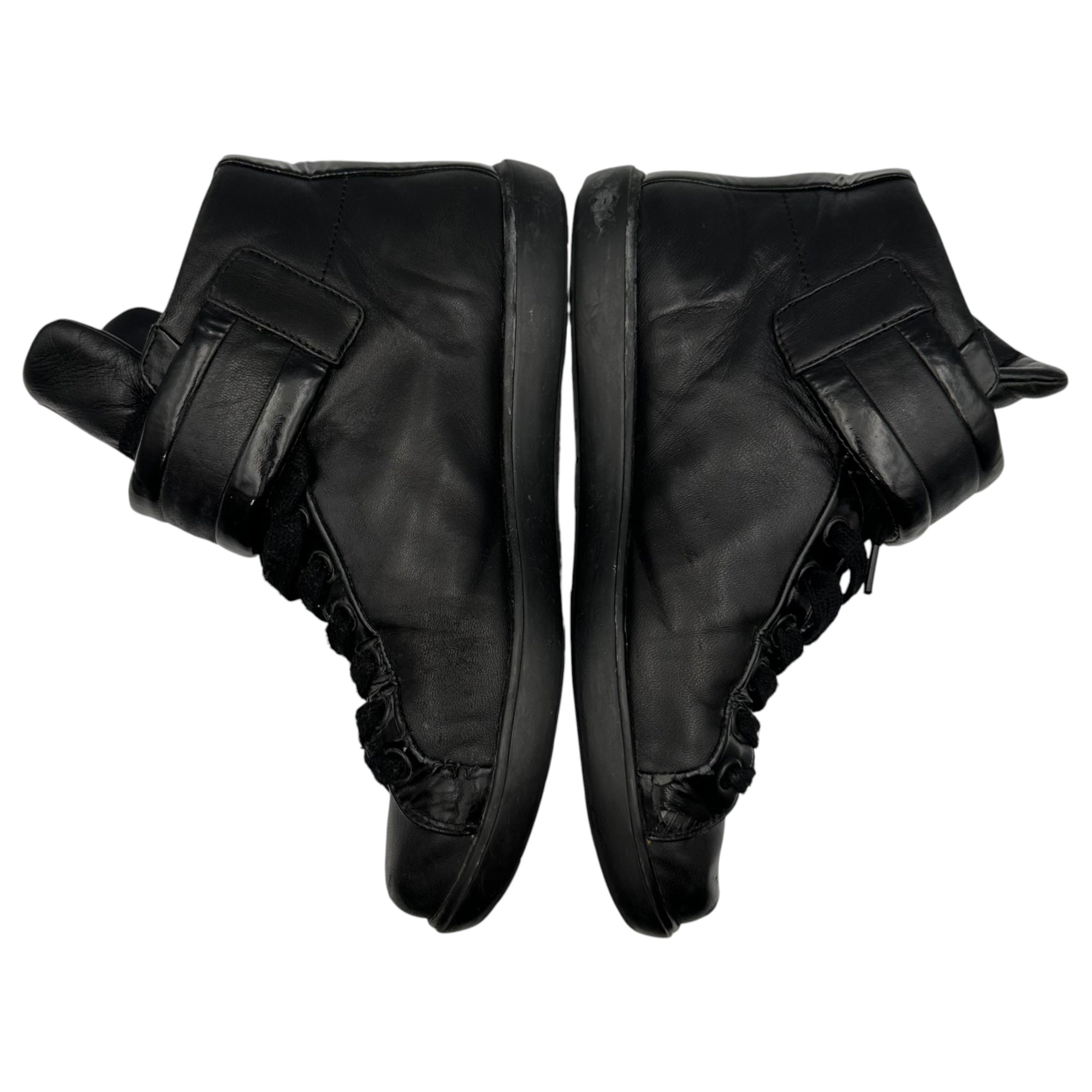 PRADA SPORT(プラダスポーツ) High-Top Leather Sneakers ベルクロ ハイカット レザー スニーカー 3T 5466 38 1/2(25cm程度) ブラック
