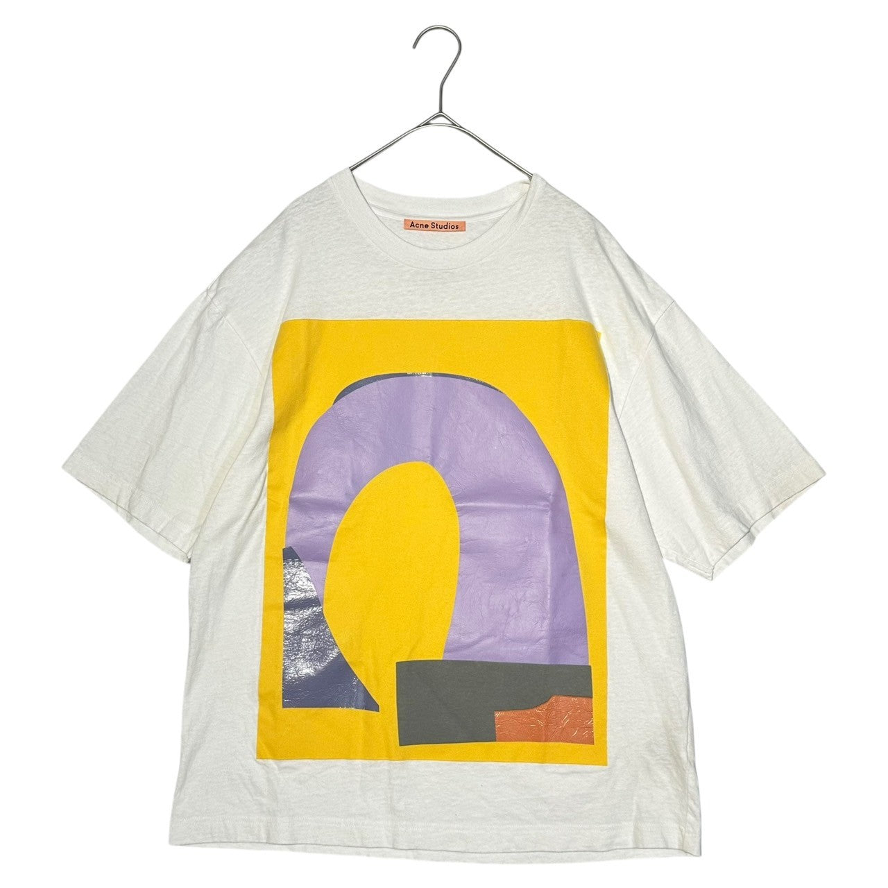 Acne Studios(アクネストゥディオズ) Fabric Patchwork Oversized T-Shirt ファブリック パッチワーク オーバーサイズ Tシャツ SP-UX-TSHI000018 XS ホワイト