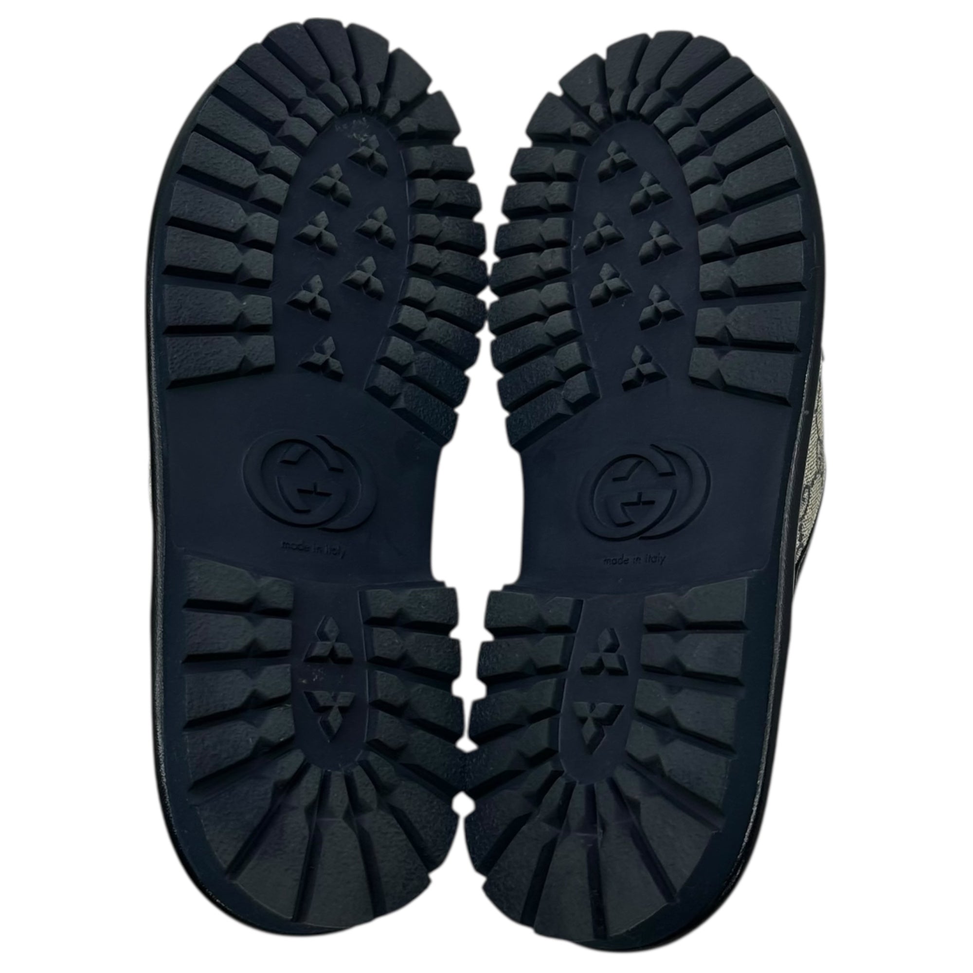 GUCCI(グッチ) Horsebit Sandal GG Supreme ホースビット サンダル GGスプリーム 694249 9(28.0cm程度) ベージュ×ネイビー