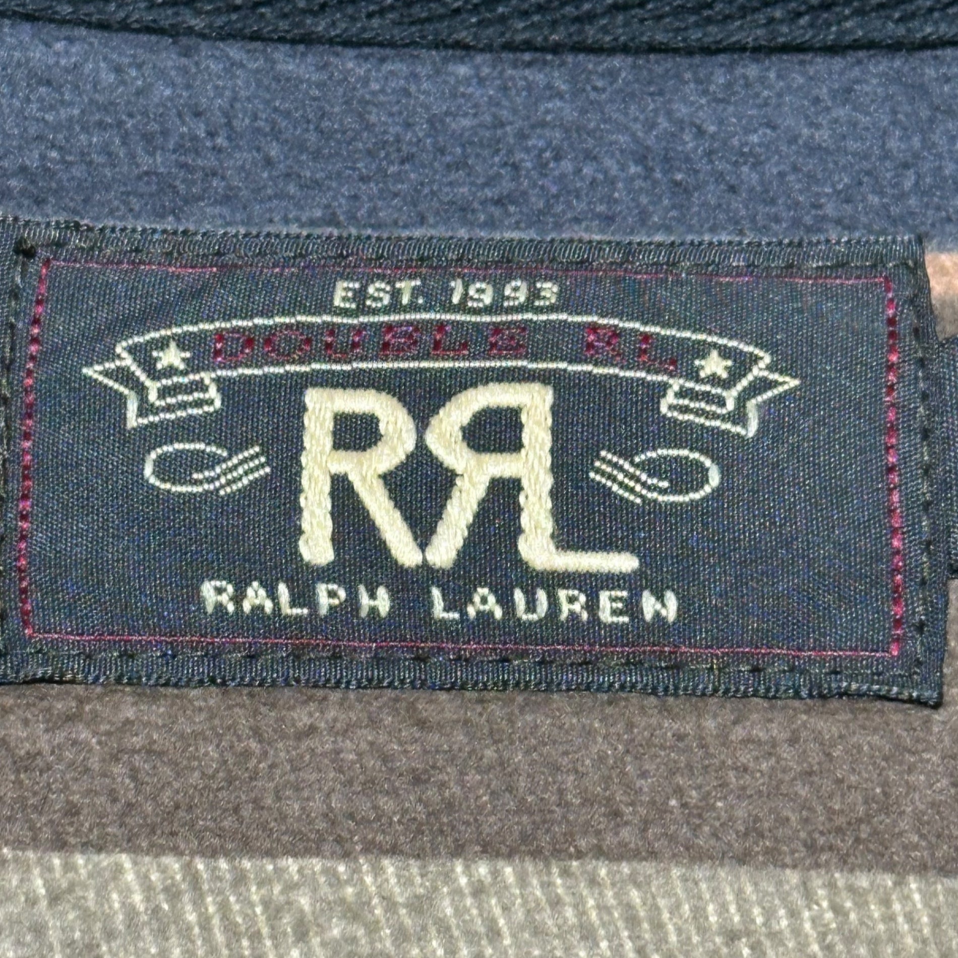 RRL(ダブルアールエル) Vintage-Processed Indigo Leather Sleeve Varsity Jacket ヴィンテージ加工 インディゴ レザースリーブ バーシティ ジャケット  S ブラック×インディゴ