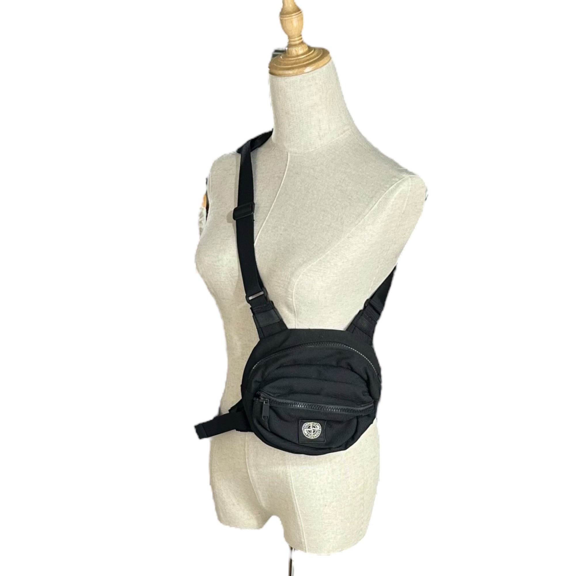 STONE ISLAND(ストーンアイランド) 20SS Logo 2WAY Reps Bag ロゴ レップス バッグ ショルダー 721590779 FREE ブラック