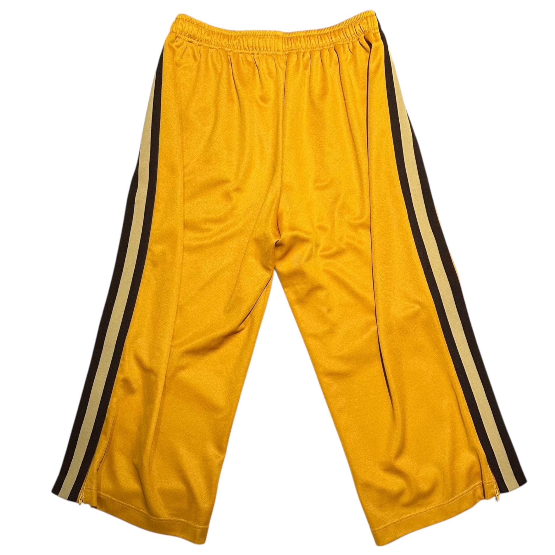 GUCCI(グッチ) Sideline Technical Jersey Jogging Pants  サイドライン テクニカル トラック パンツ 598716 M イエロー×ブラウン ジャージ クロップド  7分丈