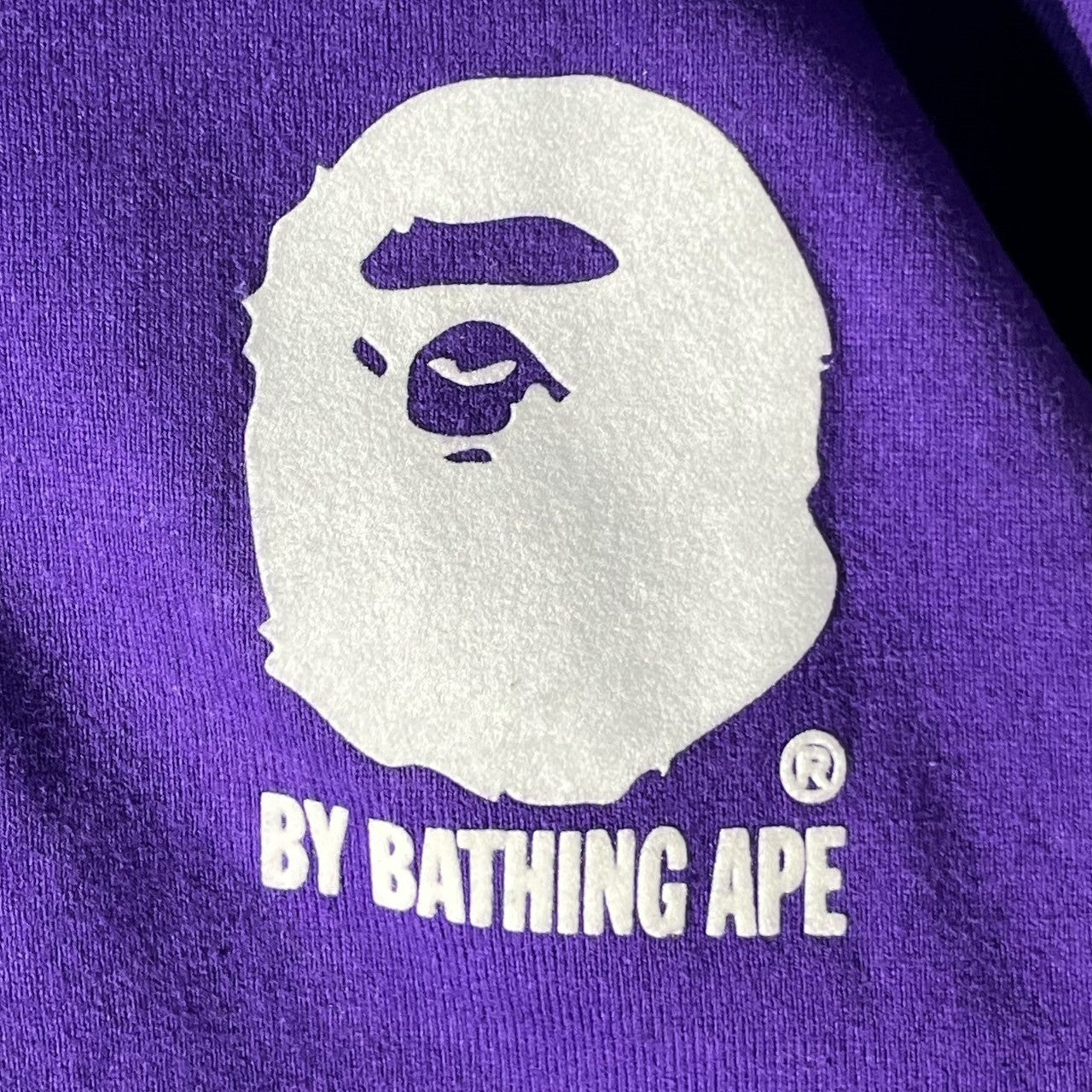 BAPE BY A BATHING APE(ベイプ バイ アベイシングエイプ) 00's  border switching logo L/S polo shirt ボーダー 切替 ロゴ 長袖 ポロシャツ L ブラウン×ブラック カモフラ モンキー エルボーパッチ