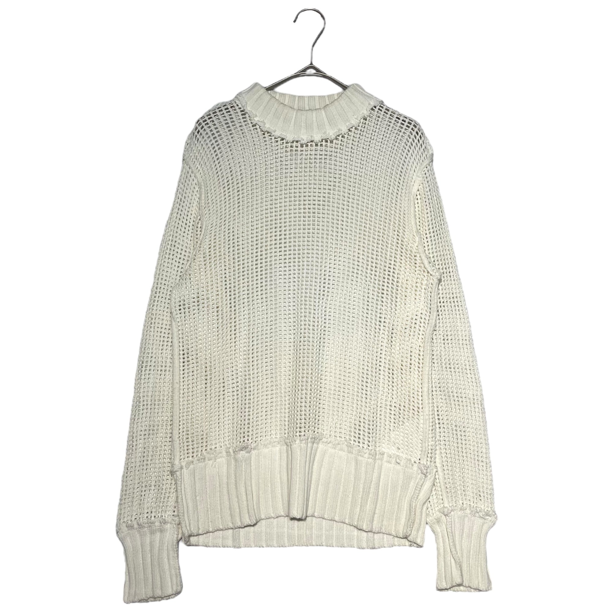 DOLCE&GABBANA(ドルチェ&ガッバーナドルガバ) Inside Out High Neck Mesh Knit インサイドアウト ハイネック メッシュ ニット クロシェニット VK060 44(S程度) ホワイト